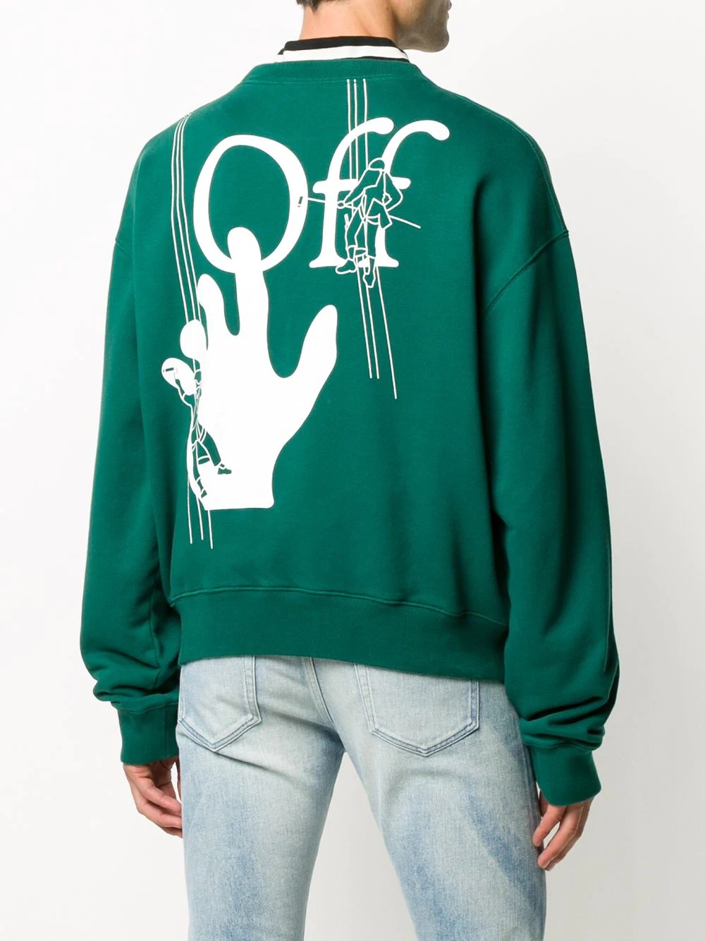 logo-print cotton sweatshirt - 4