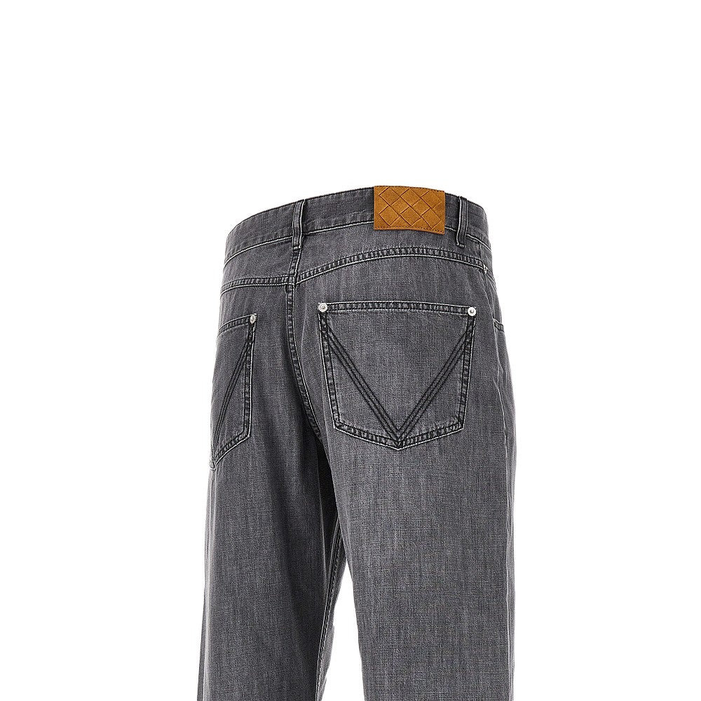 VINTAGE BLACK STRAIGHT LEG JEANS - 4