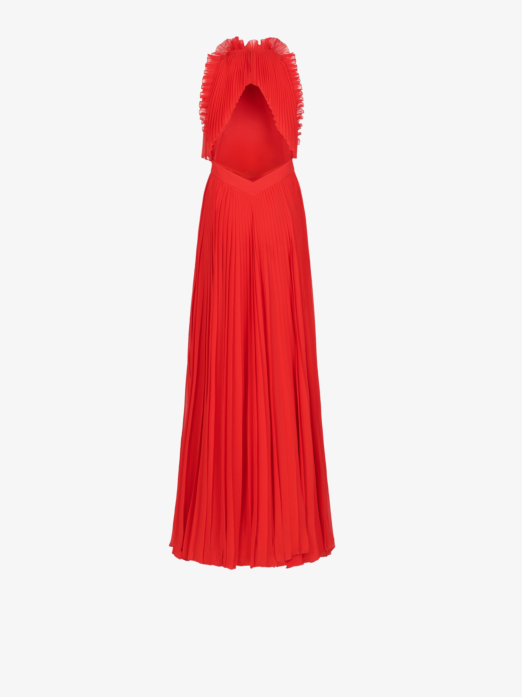 Pleated evening dress with ruffles - 5