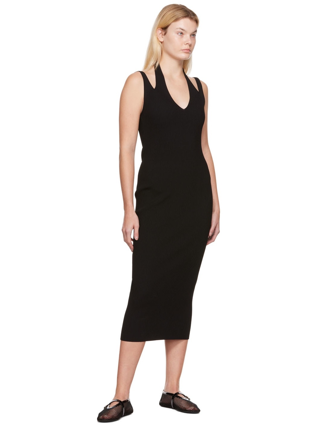 Black Tube Midi Dress - 8
