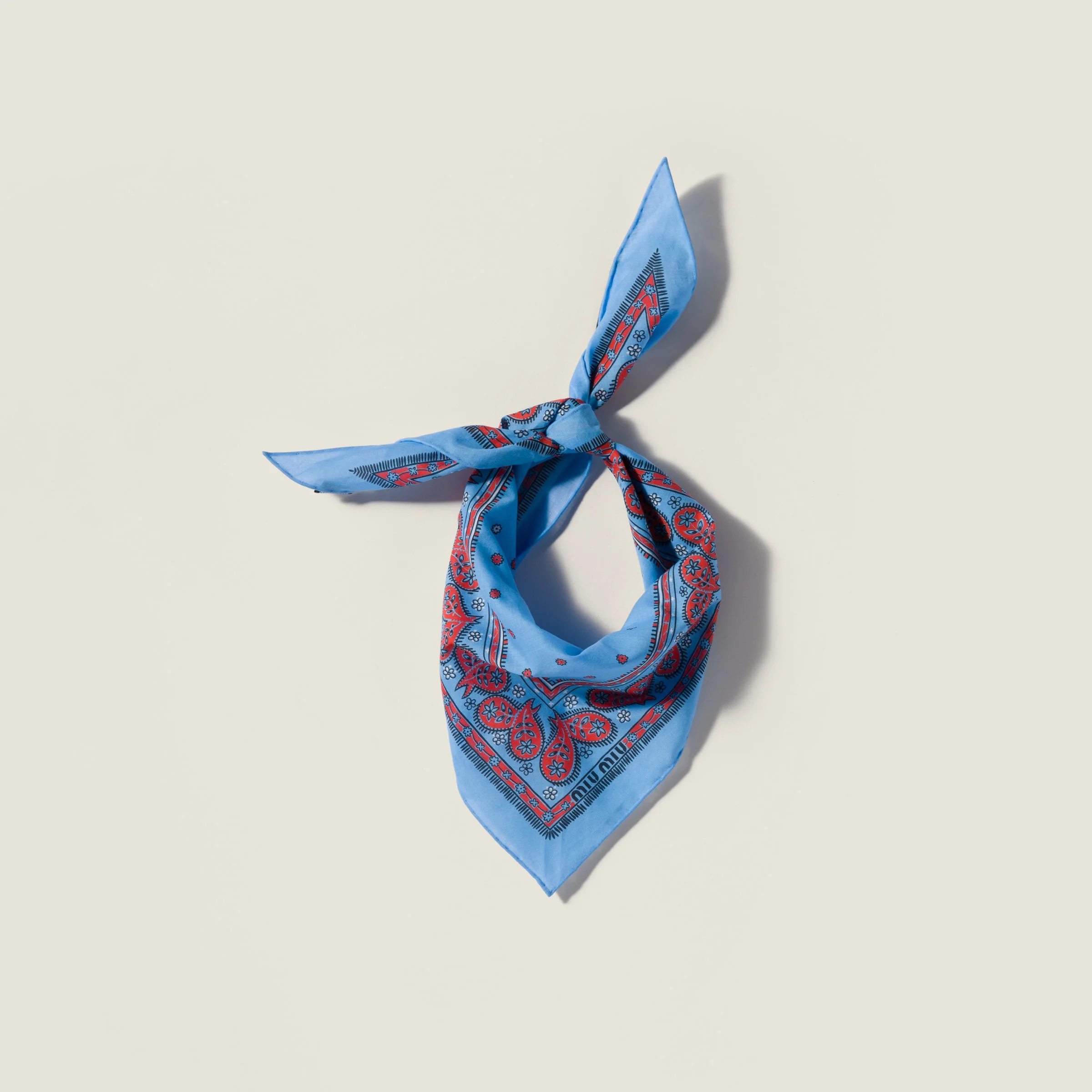 Printed twill scarf - 1
