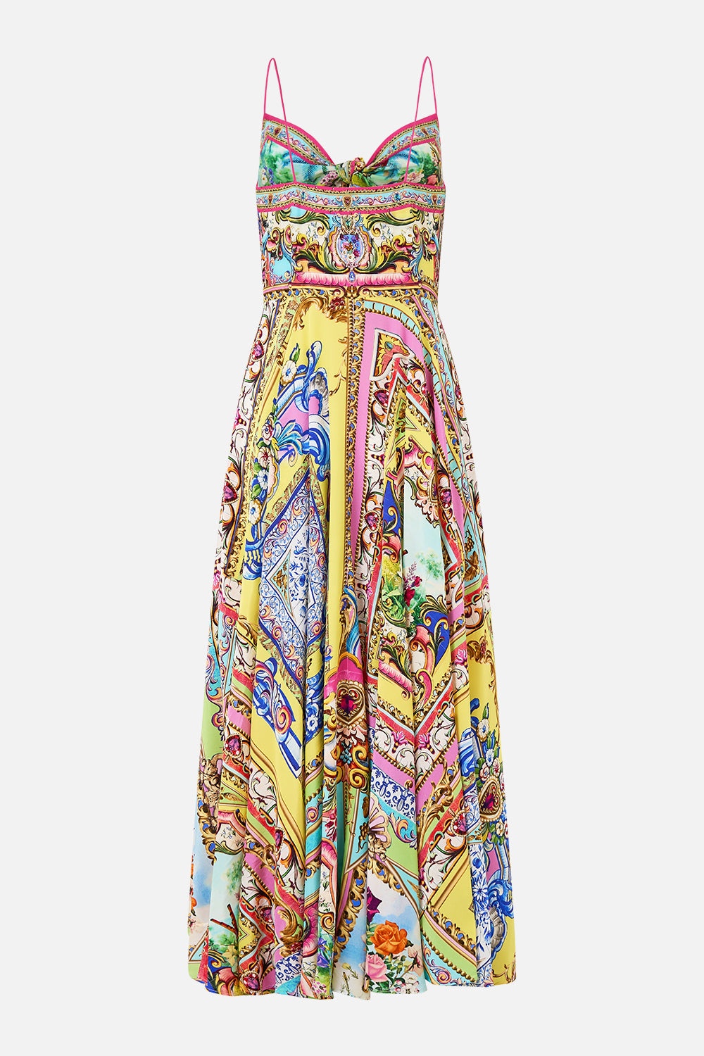 LONG DRESS WITH TIE FRONT - 8