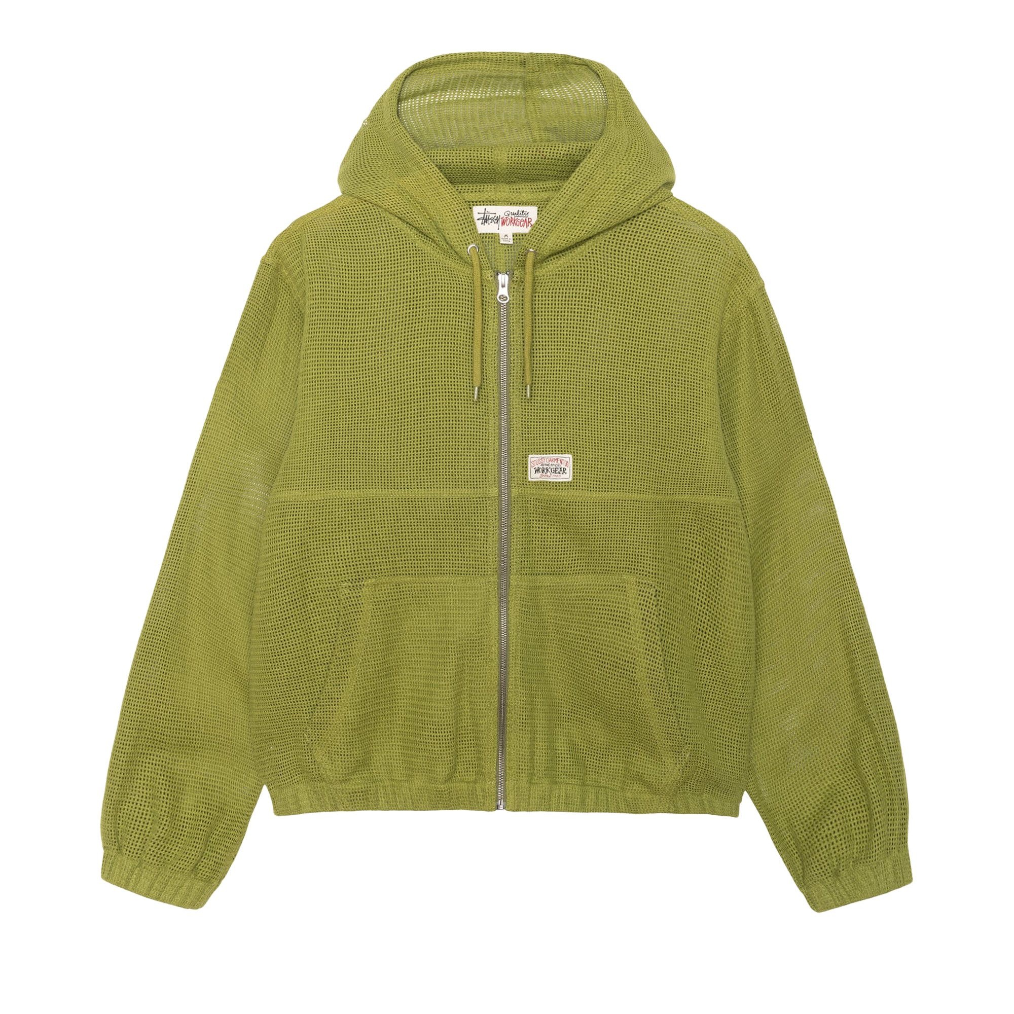 Stussy Mesh Zip Hoodie 'Green' - 1