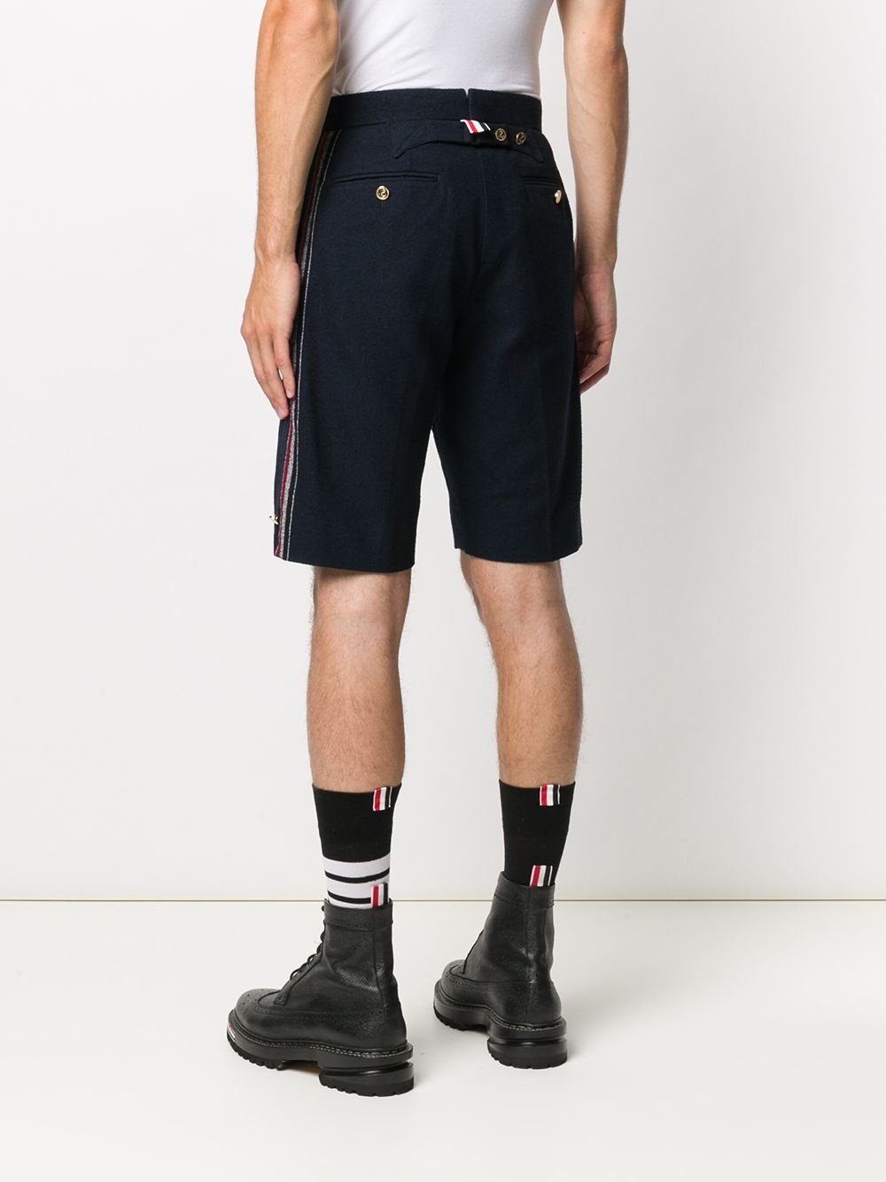 RWB stripe tailored shorts - 4