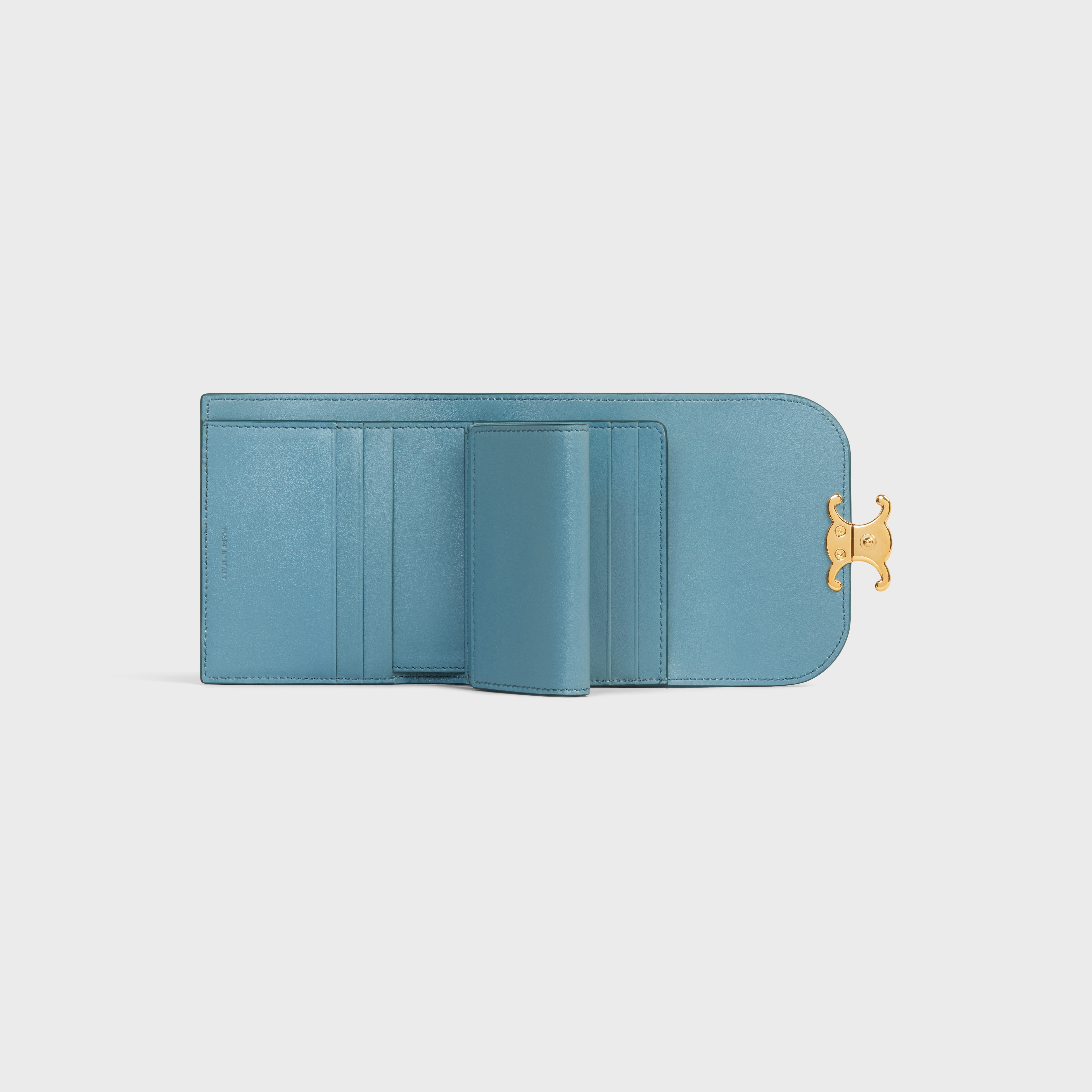 Triomphe Small Flap Wallet in Shiny calfskin - 4