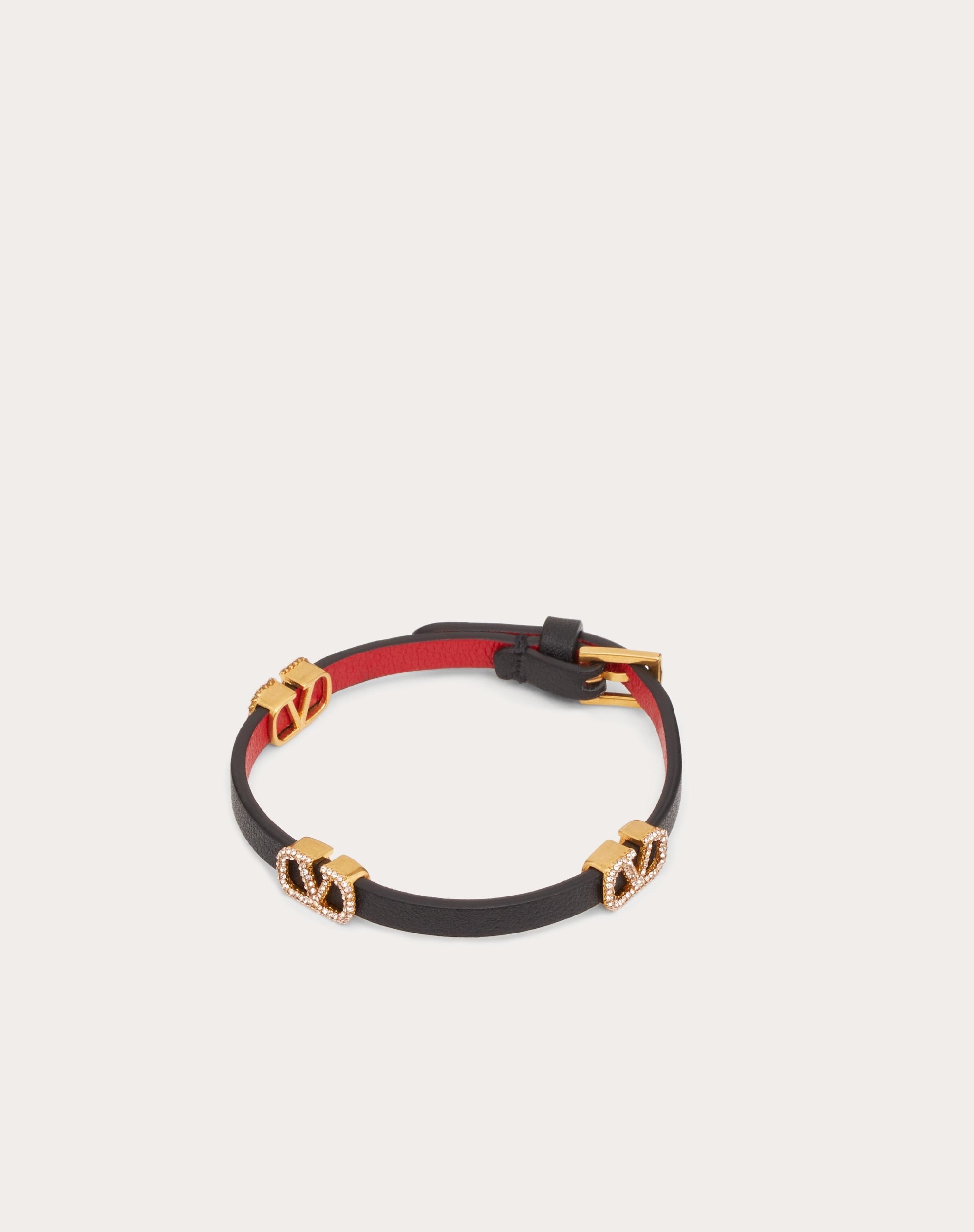 VLOGO SIGNATURE LEATHER BRACELET - 3