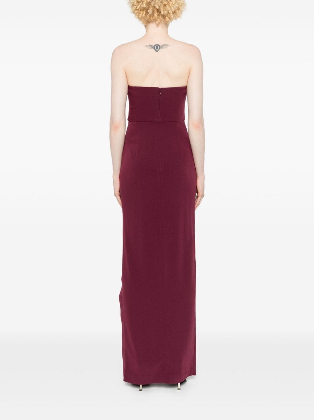 asymmetric crepe gown - 4
