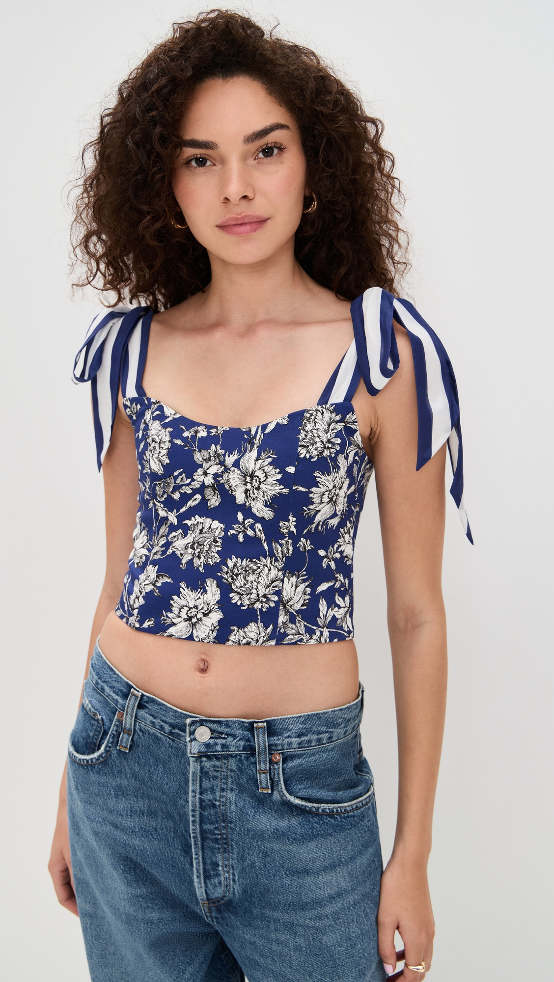 Blanca Scoop Neck Tie Shoulder Top - 6