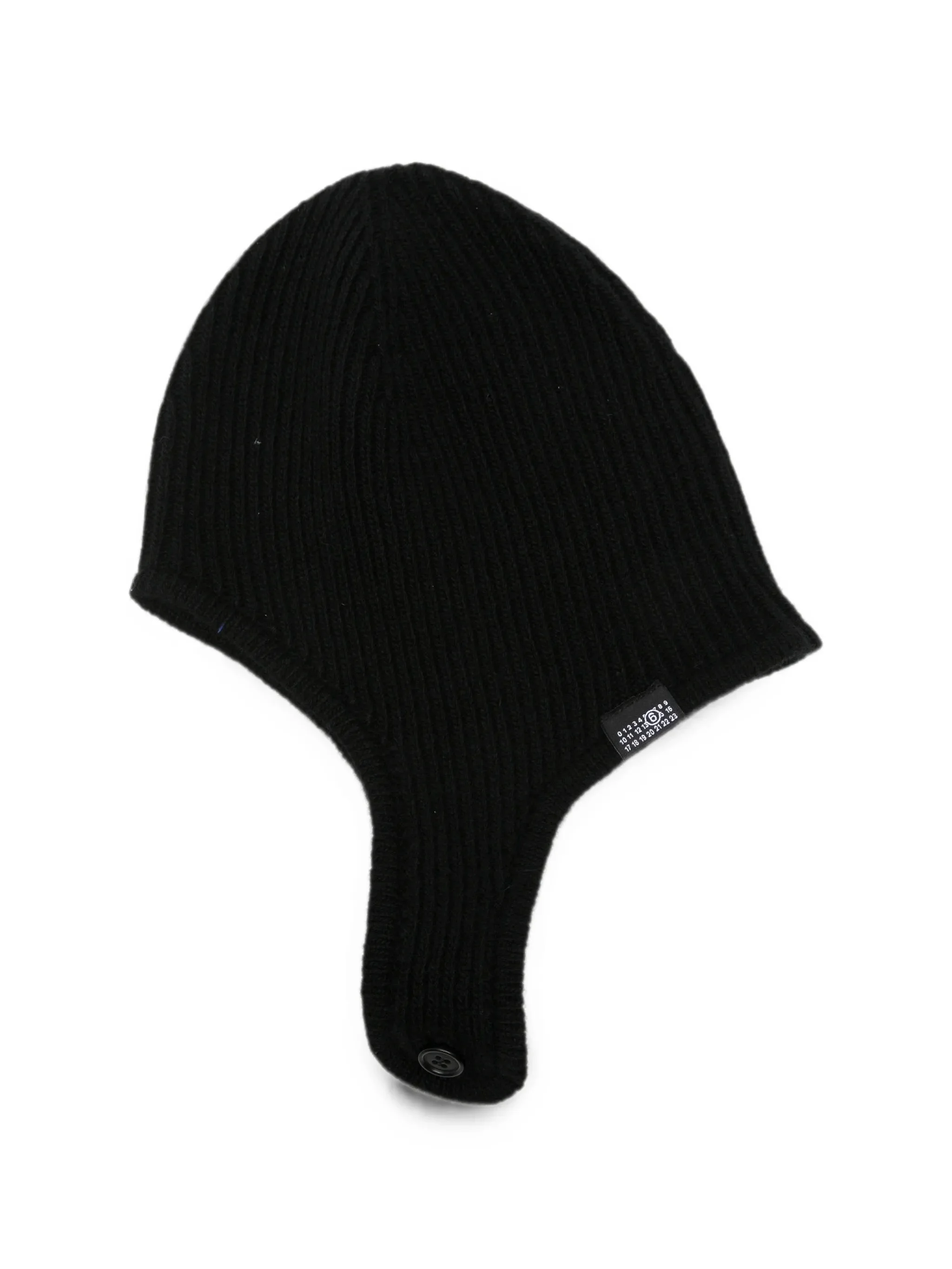 Mm6 Maison Margiela Ribbed-knit Ear-flap Hat - 1