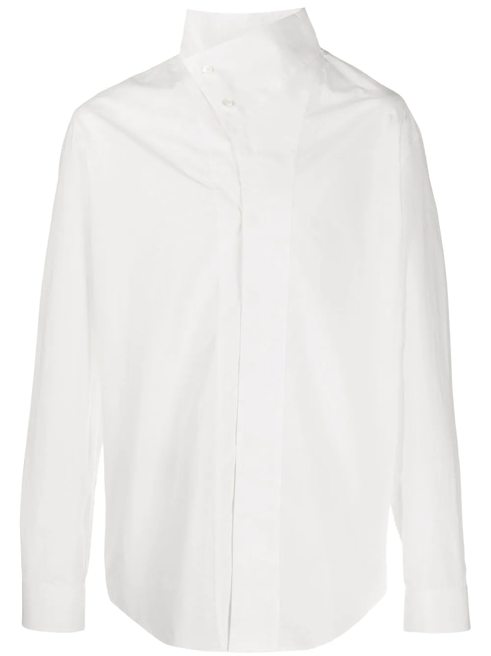 asymmetric collar shirt - 1