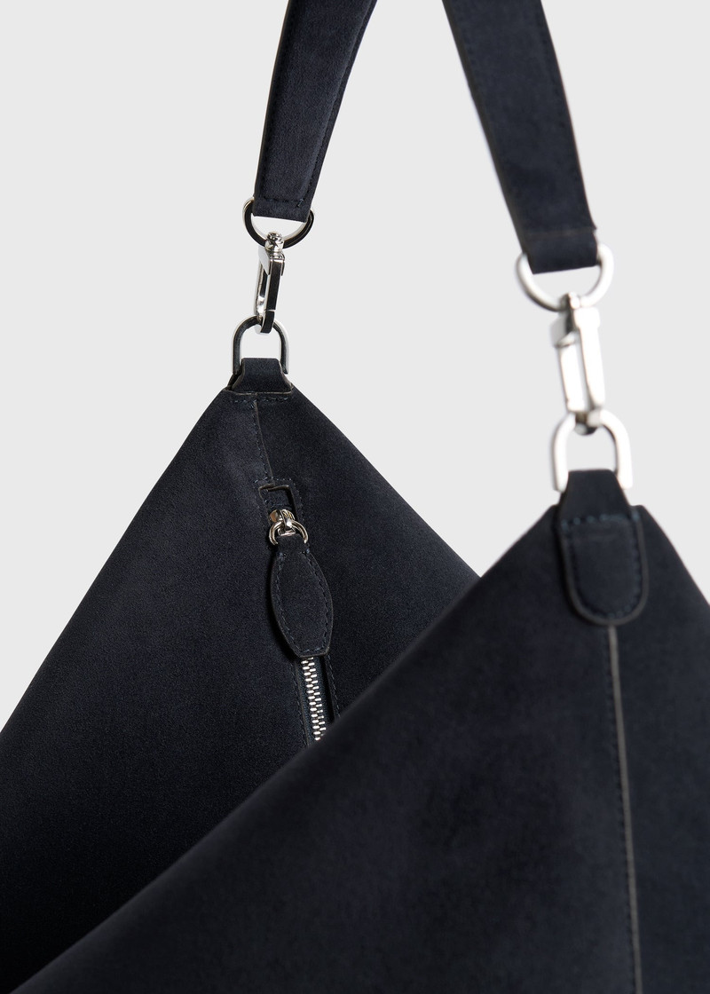 Bevel suede bag navy 4