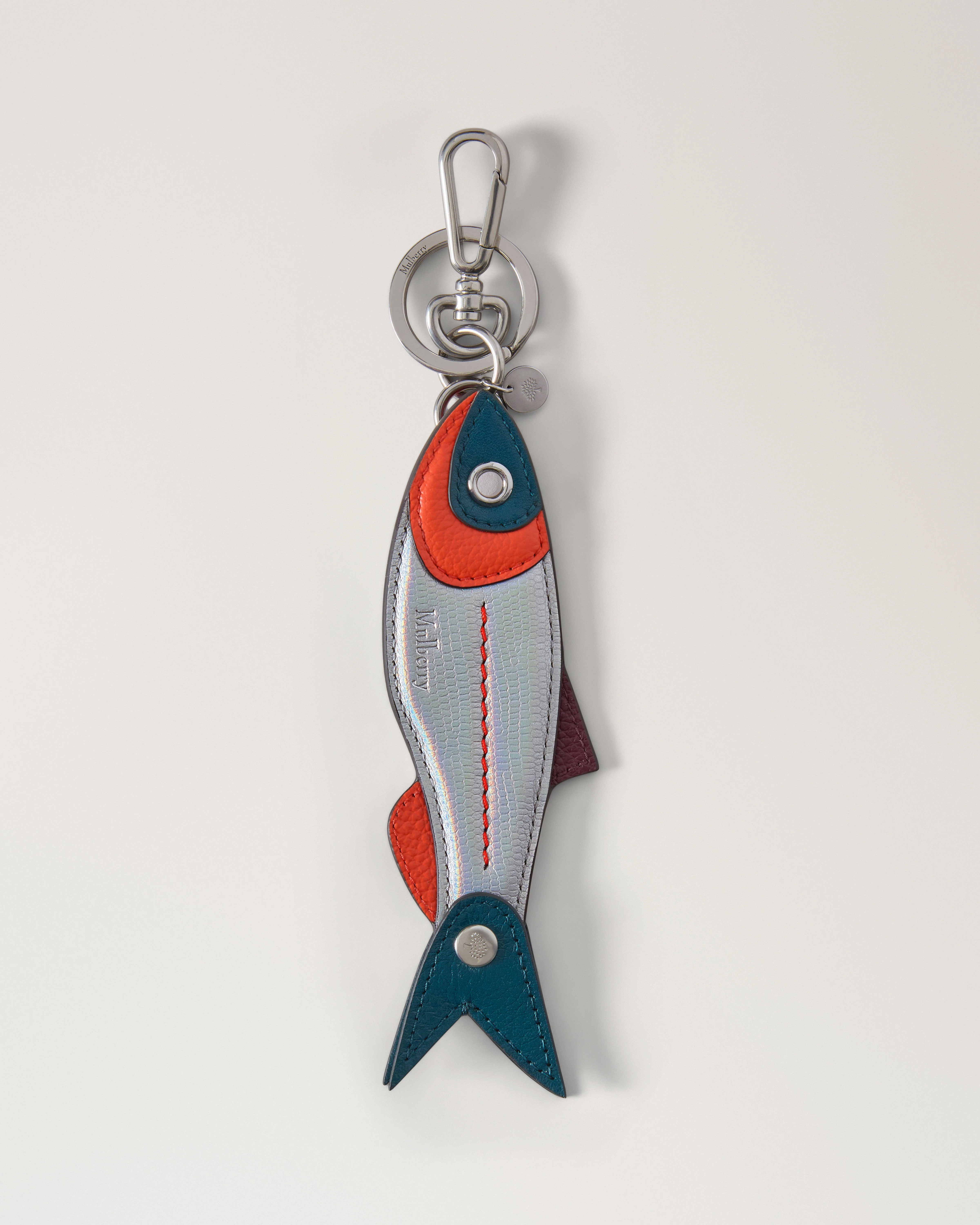 British Summer Keyring - Fish Multicolour Mixed Material - 1
