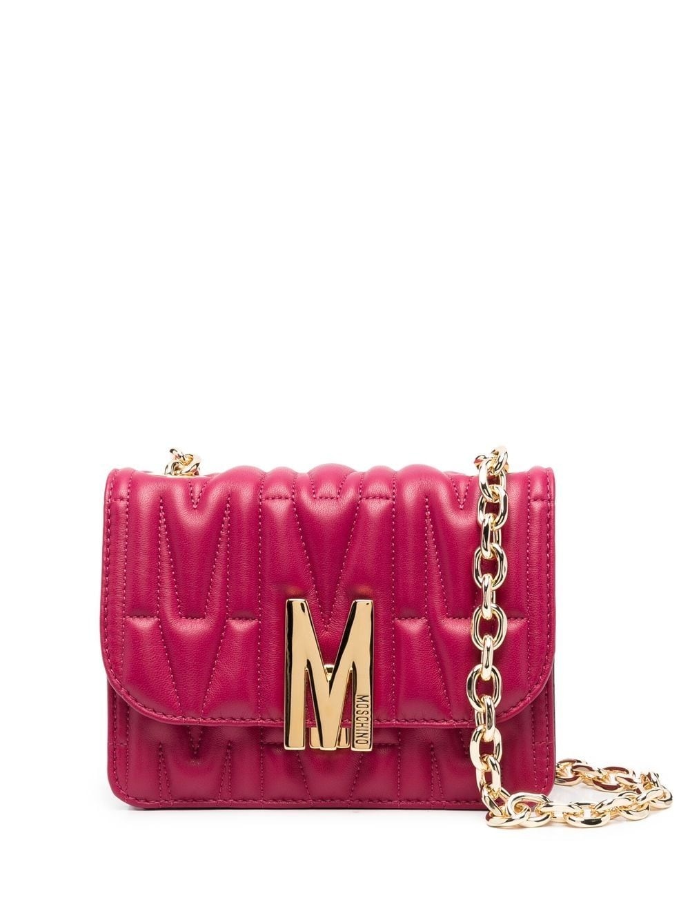 M logo quilted cross-body bag - 1