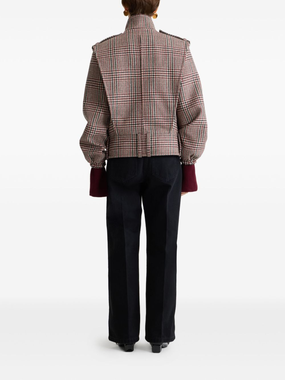 plaid bomber jacket - 3