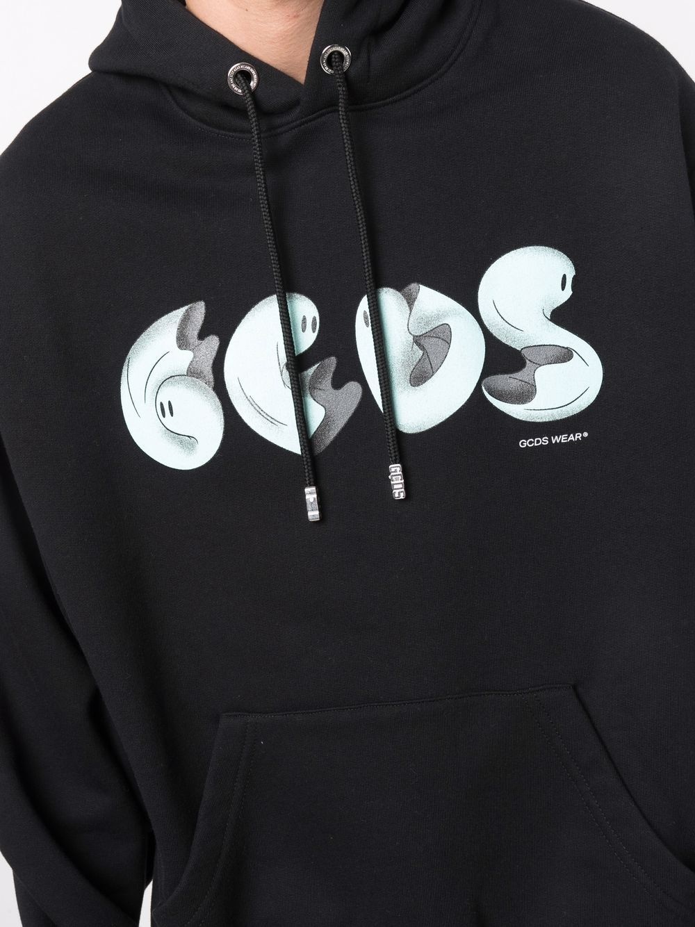 ghost logo print hoodie - 5