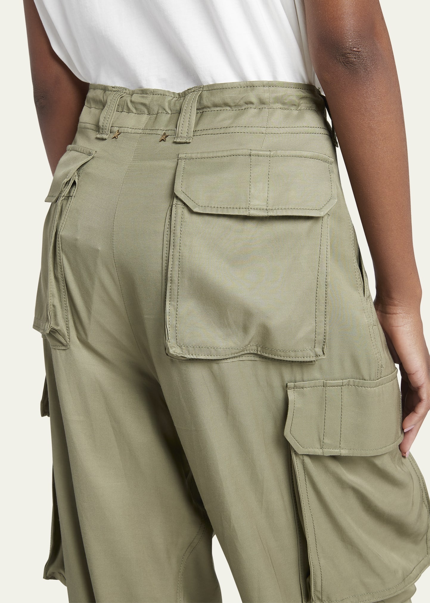 Journey Wide-Leg Drawstring Cargo Pants - 5