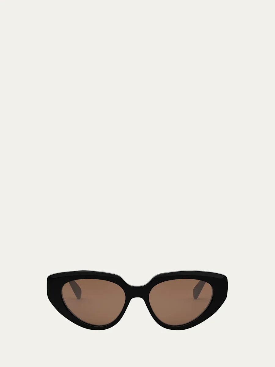 Bold 3 Dots Acetate Cat-Eye Sunglasses - 1