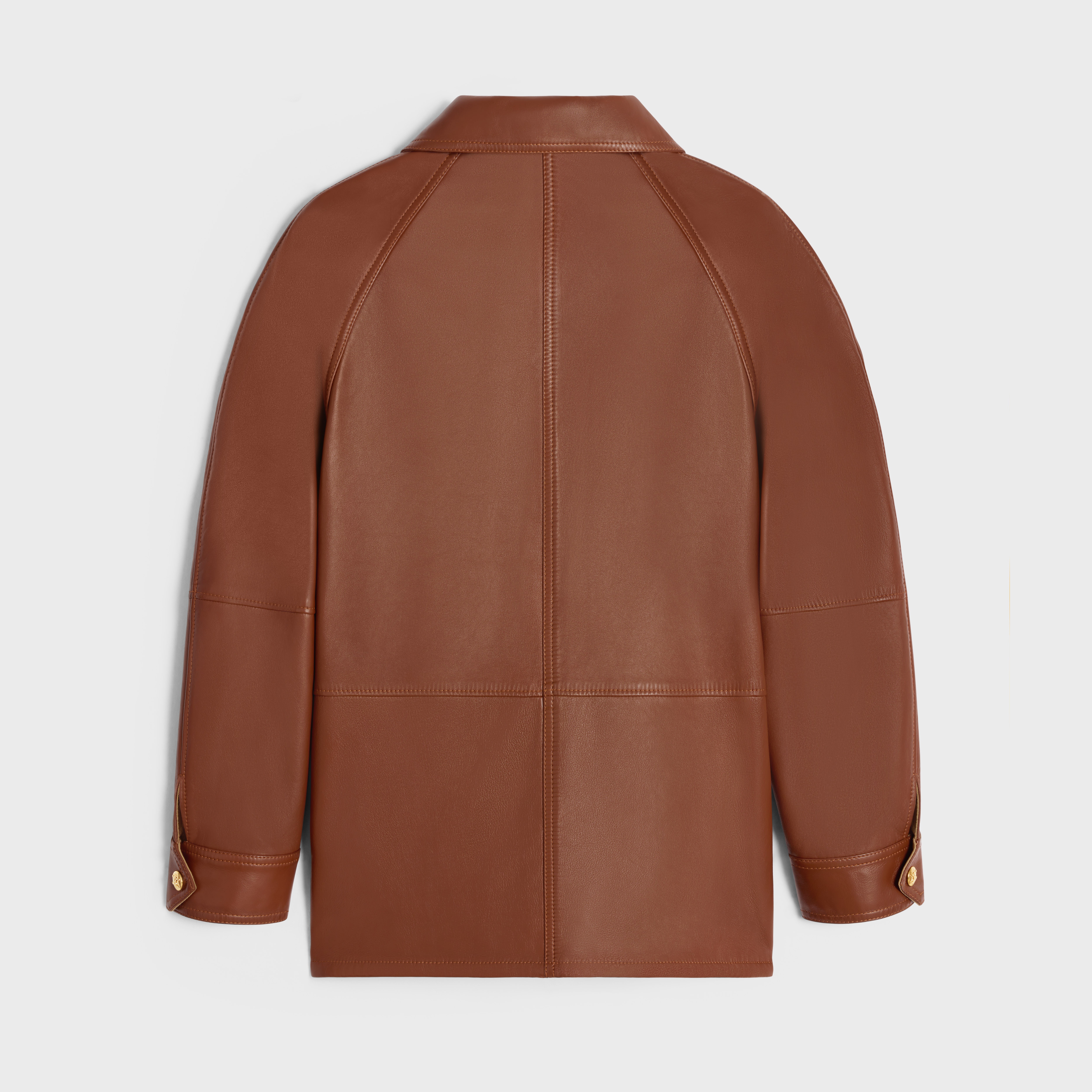 oversized parka in soft lambskin - 2