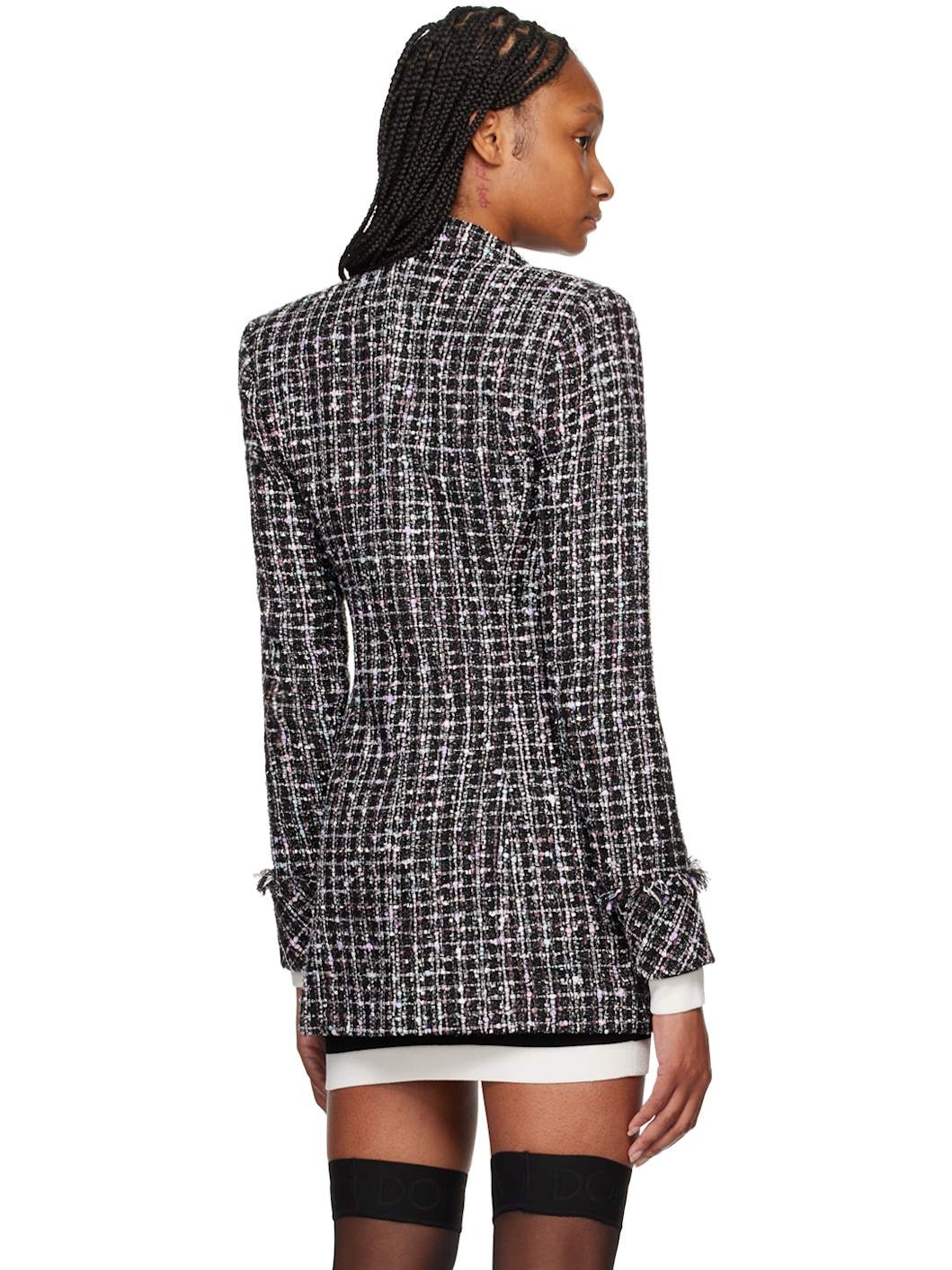 Black Single-Button Blazer - 3