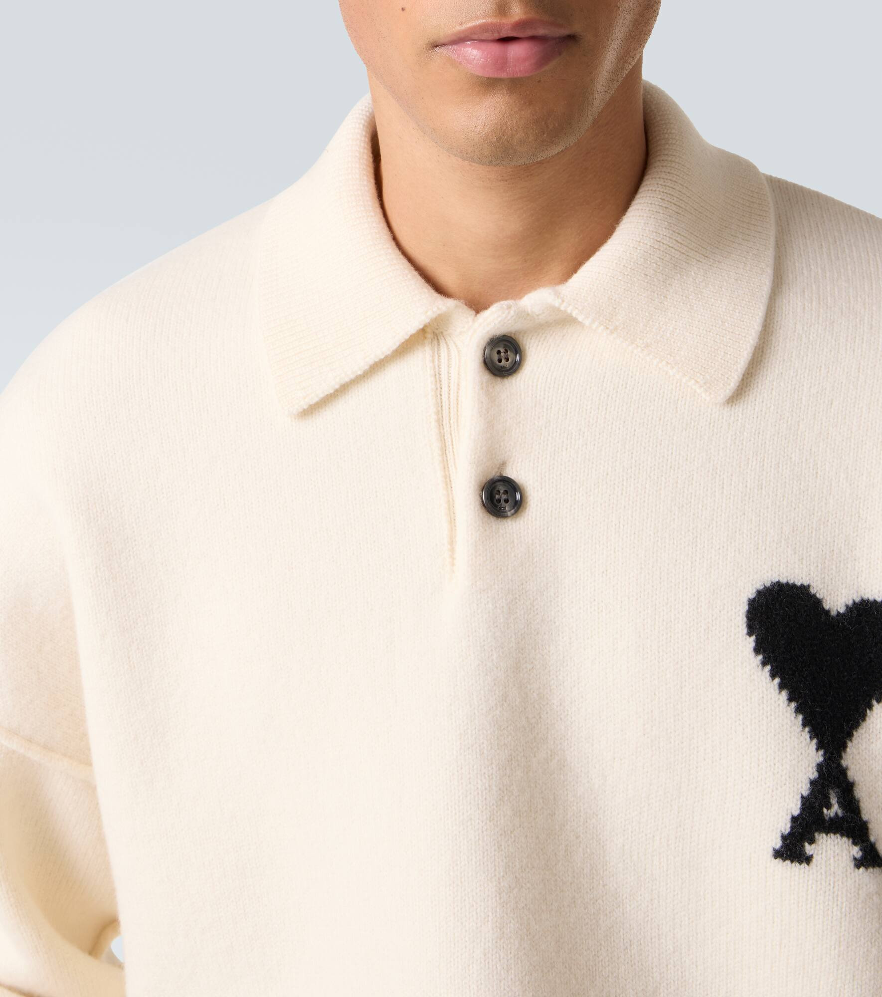 Ami de Cœur virgin wool polo sweater - 6