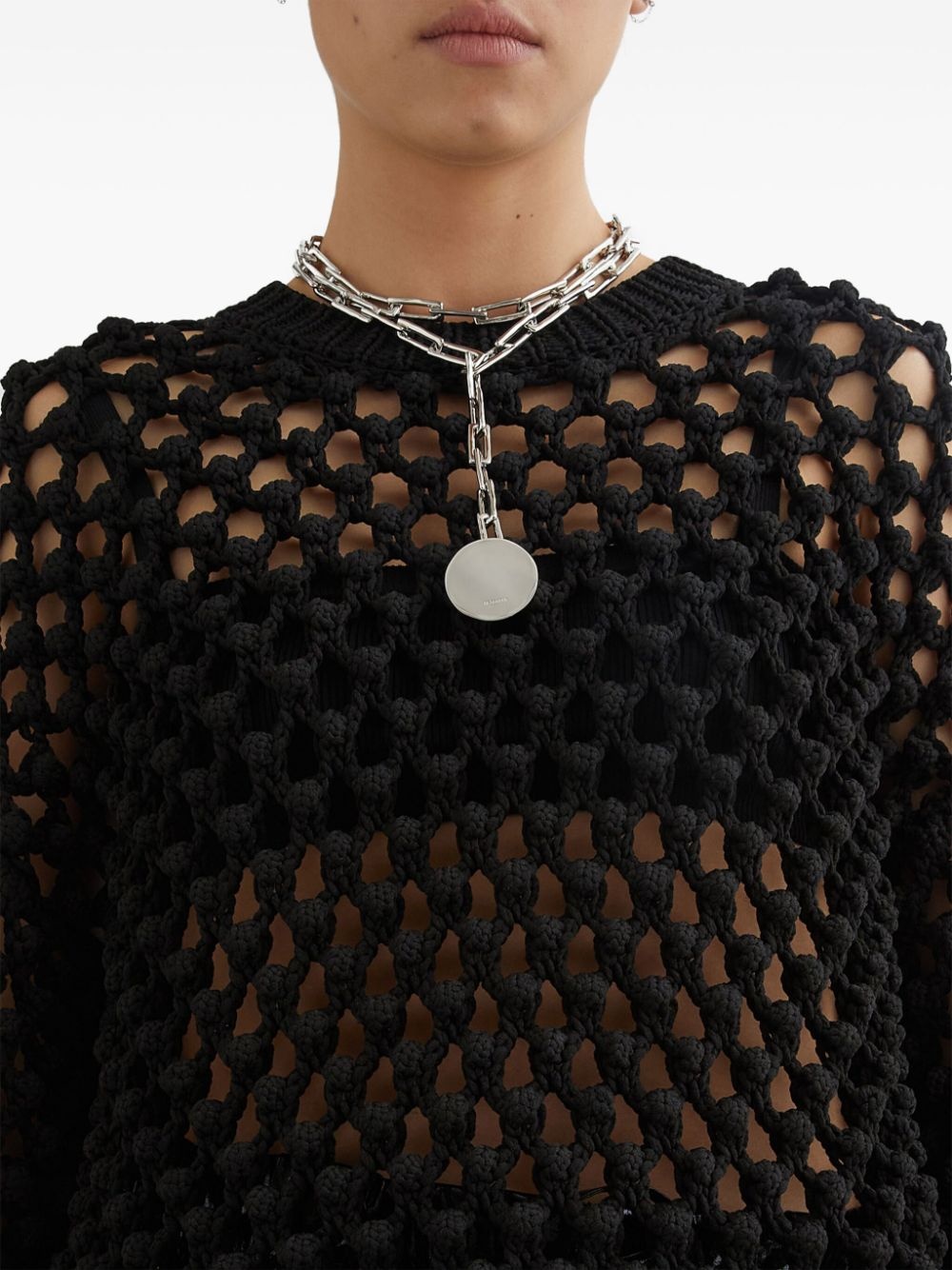 open knit sweater - 4
