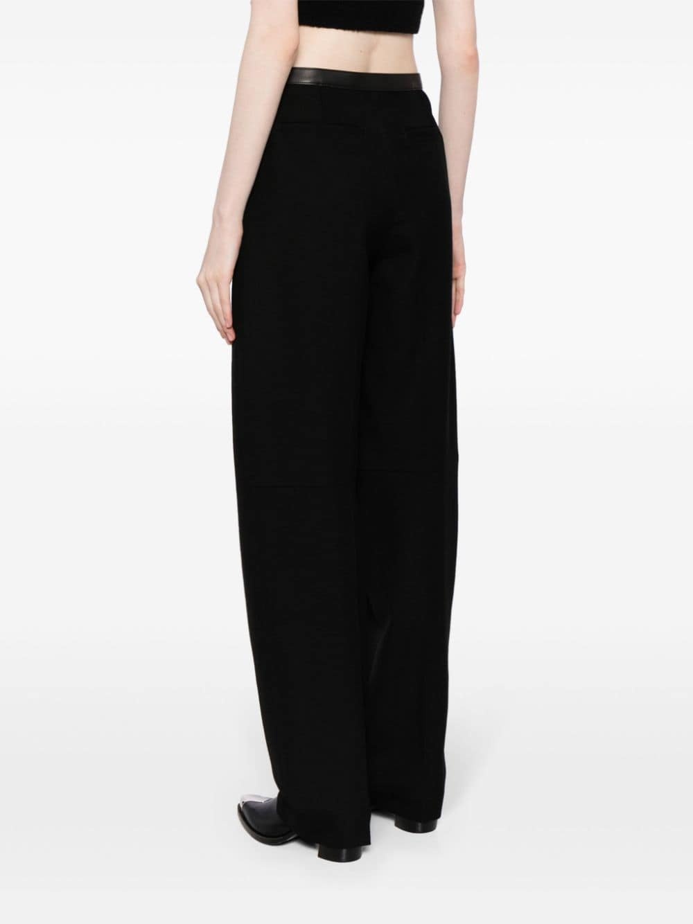 belted wool trousers - 4