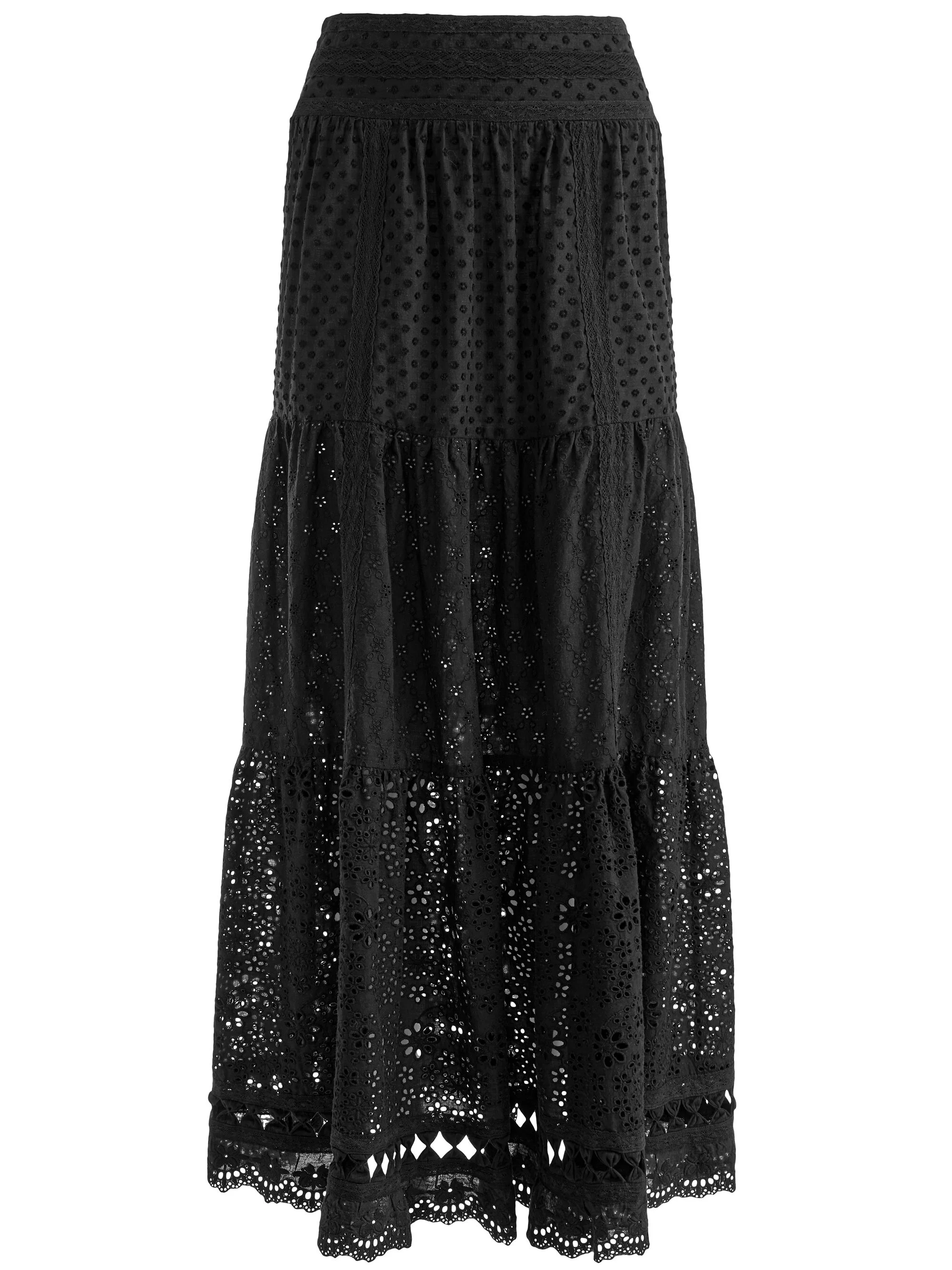 LEONA EMBROIDERED MIDI SKIRT - 1