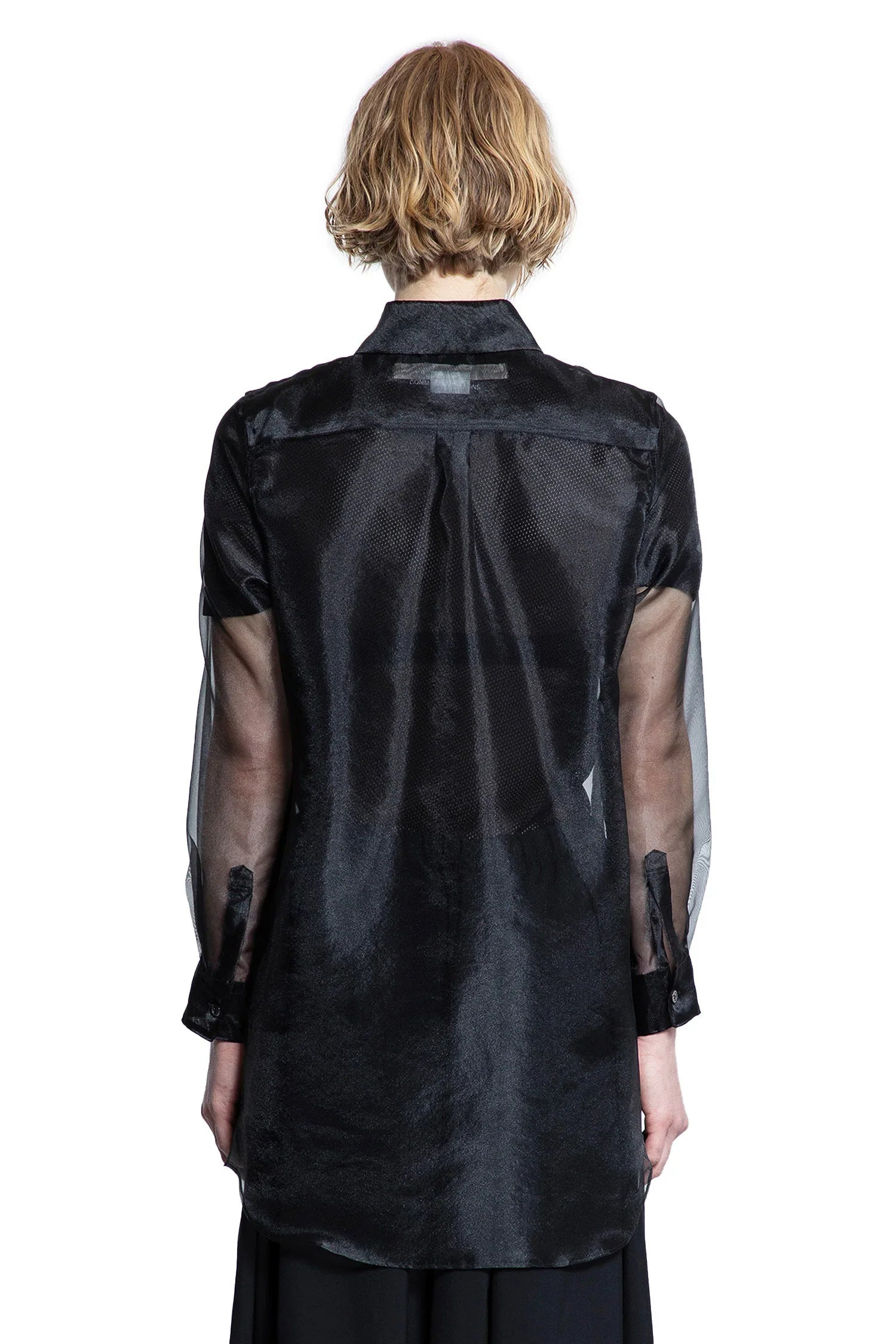 Layered-Wool-Mesh-And-Tulle-Shirt - 3