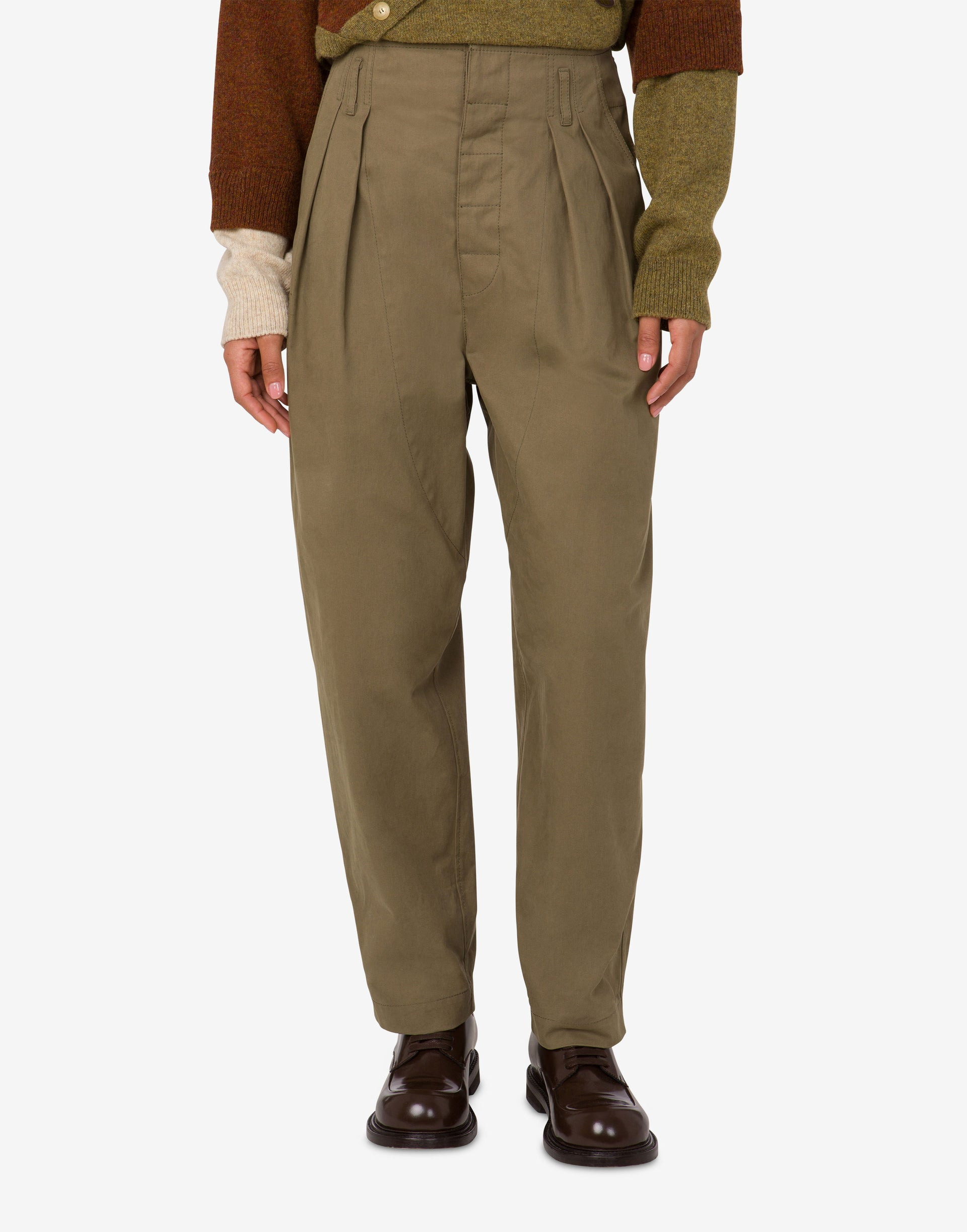 COTTON DIAGONAL PANTS - 2