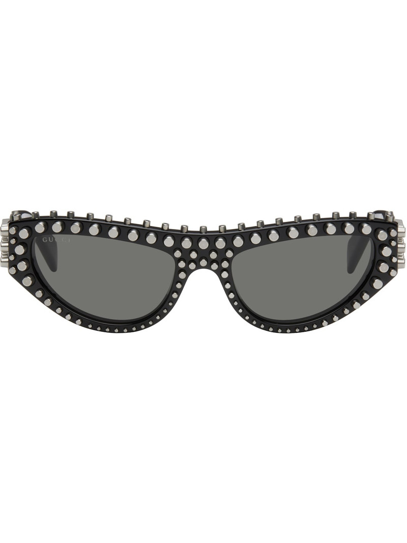 Black Cat-Eye Frame Sunglasses - 1