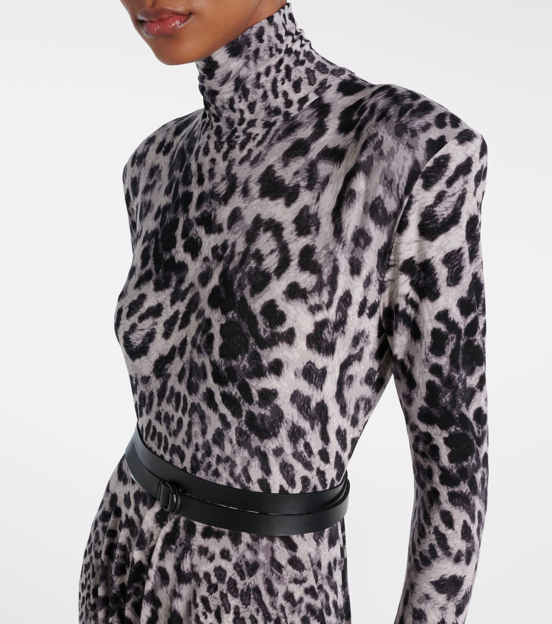 Leopard-print midi dress - 4