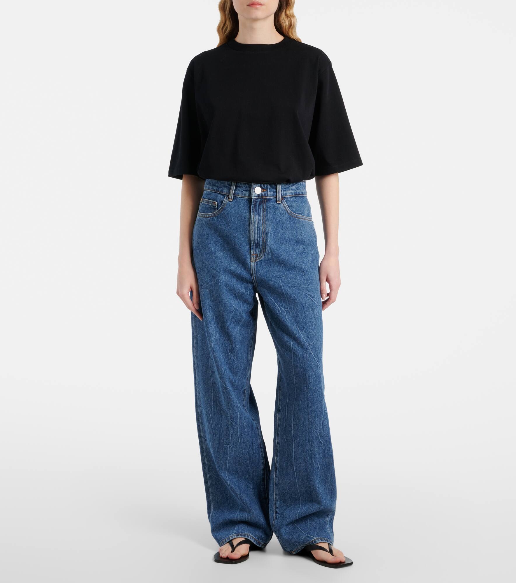 High-rise wide-leg jeans - 7
