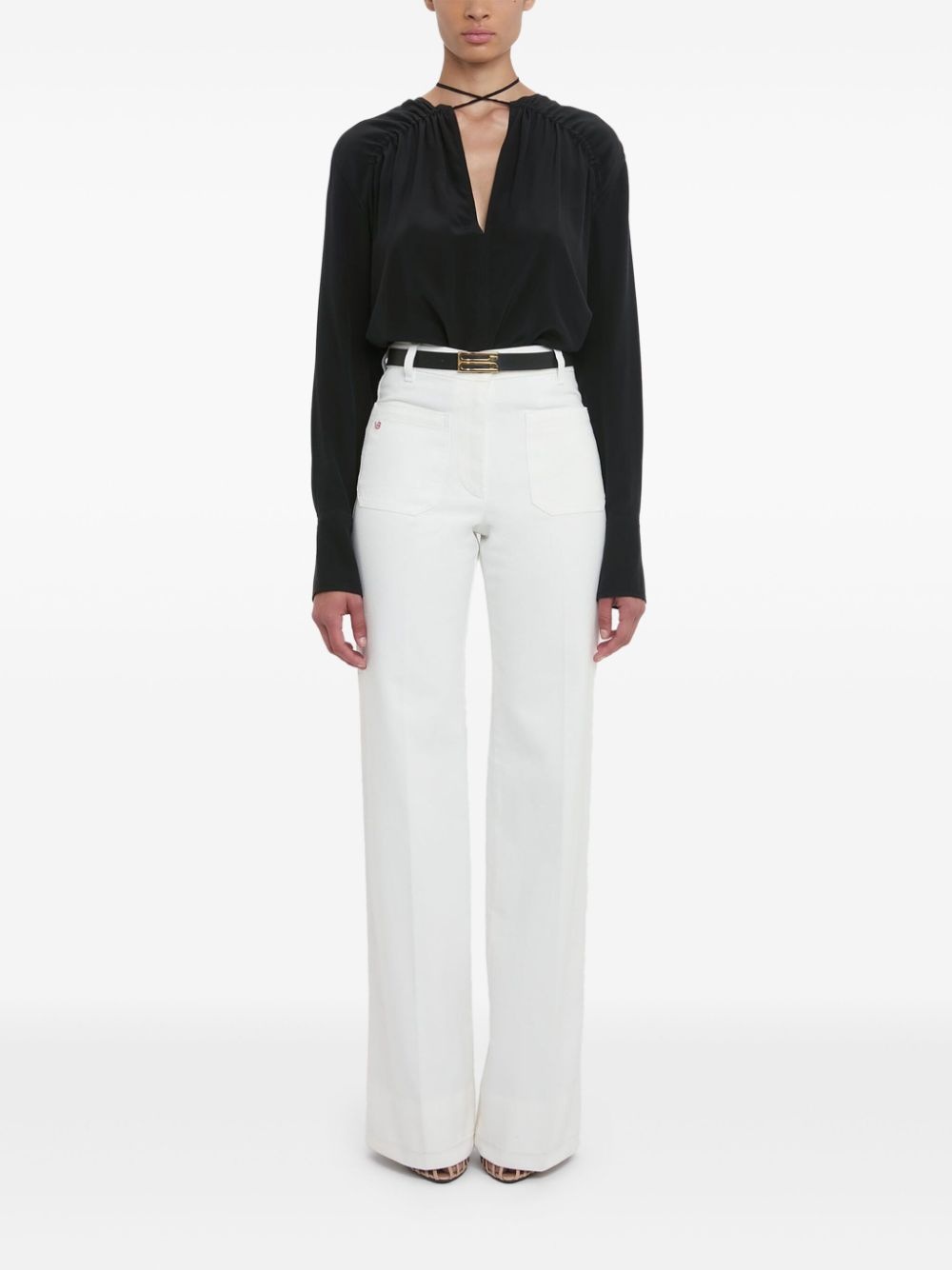 gathered-detail blouse - 2