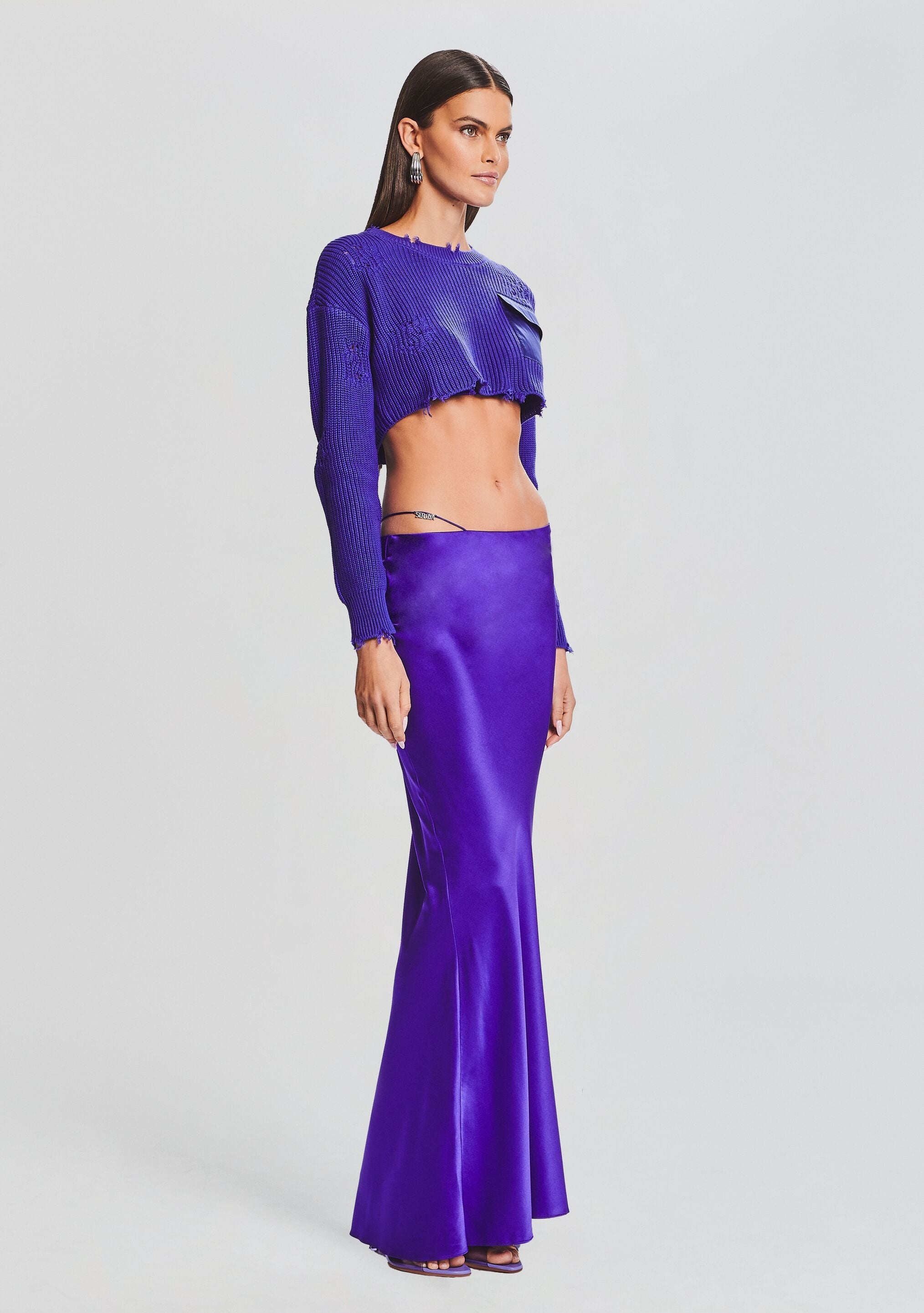 SILVANA SILK MAXI SKIRT - 3