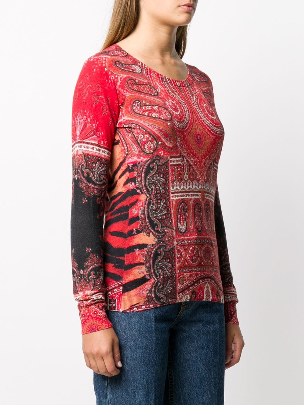 mix-print jumper - 3