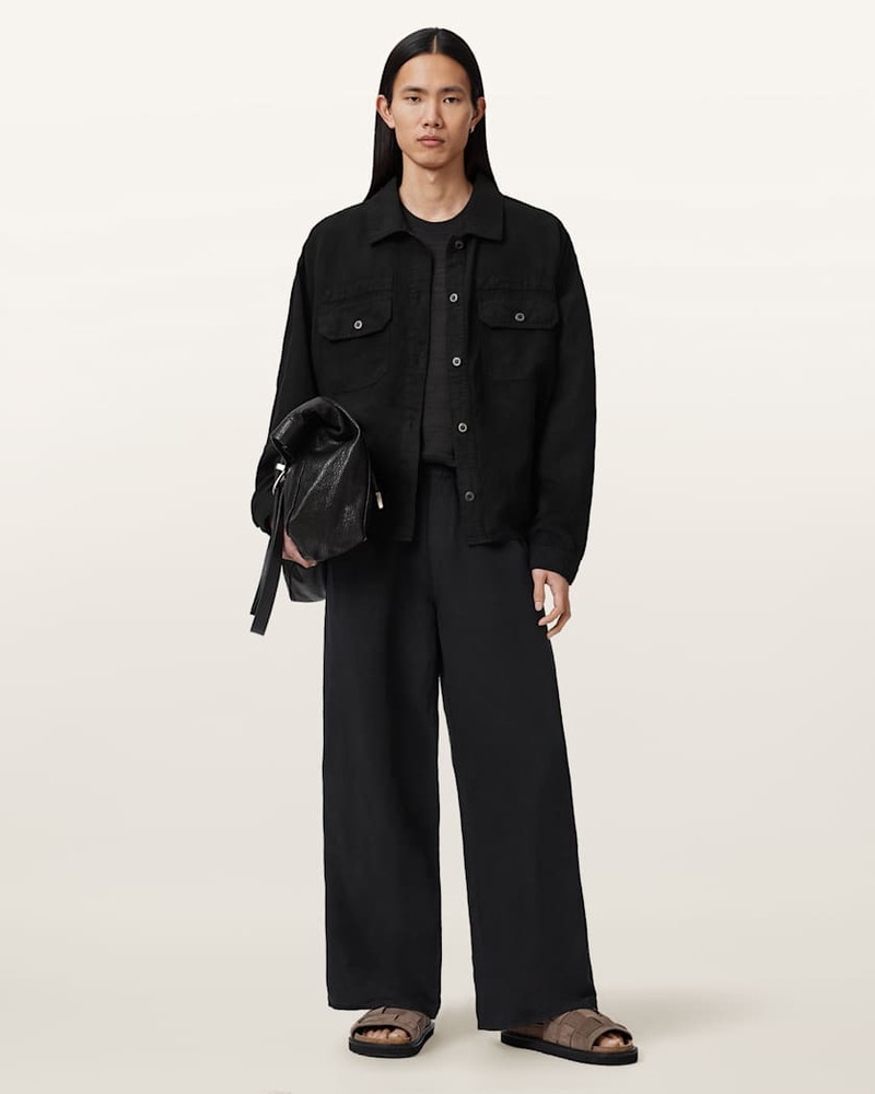 ALLSAINTS KORTEN LOOSE FIT LINEN BLEND PANTS outlook
