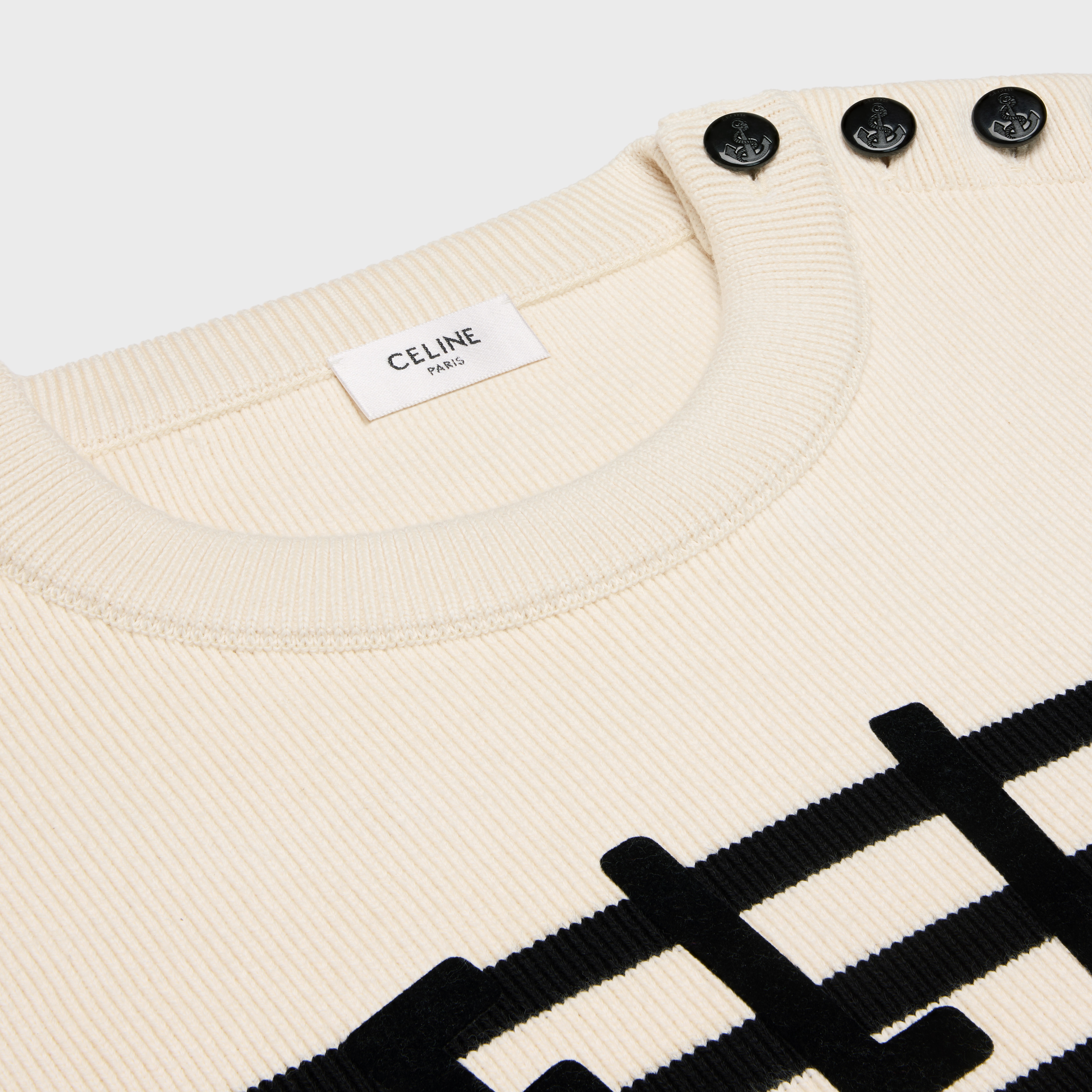 celine crew neck marinière sweater in cotton - 3