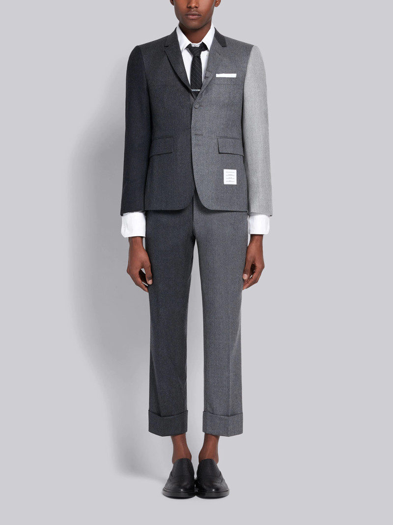 Dark Grey Super 120s Wool Flannel Funmix Classic Trouser 4