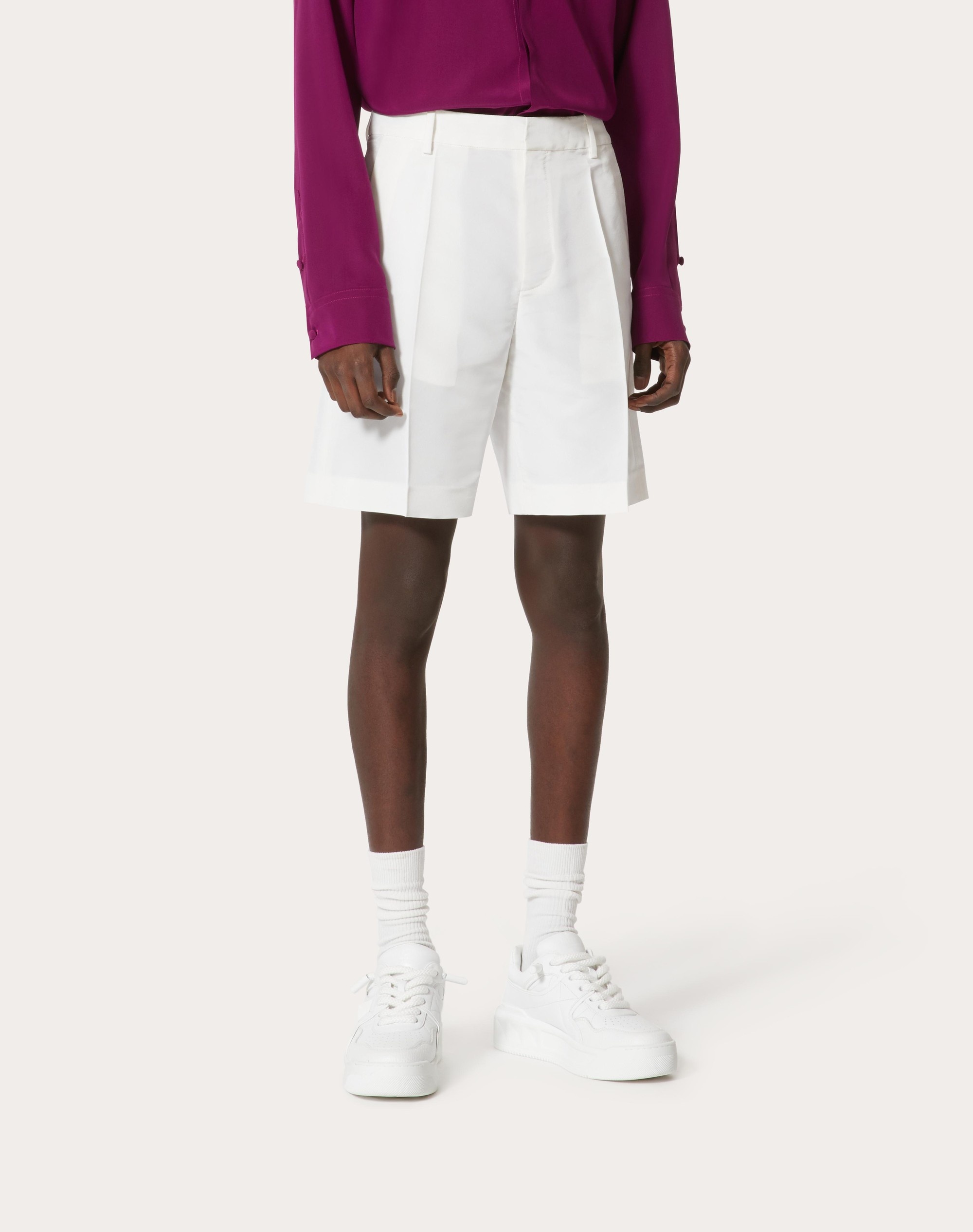 SILK FAILLE BERMUDA SHORTS - 3
