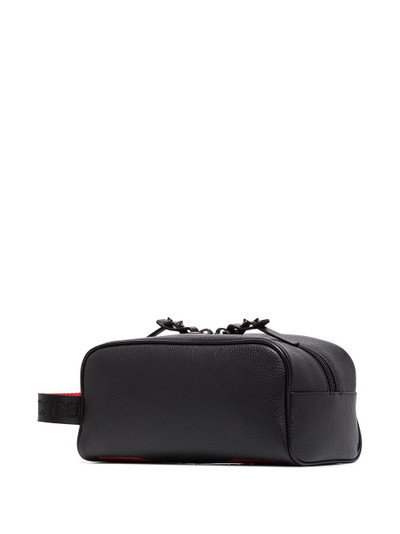 Christian Louboutin grained leather zip wash bag outlook
