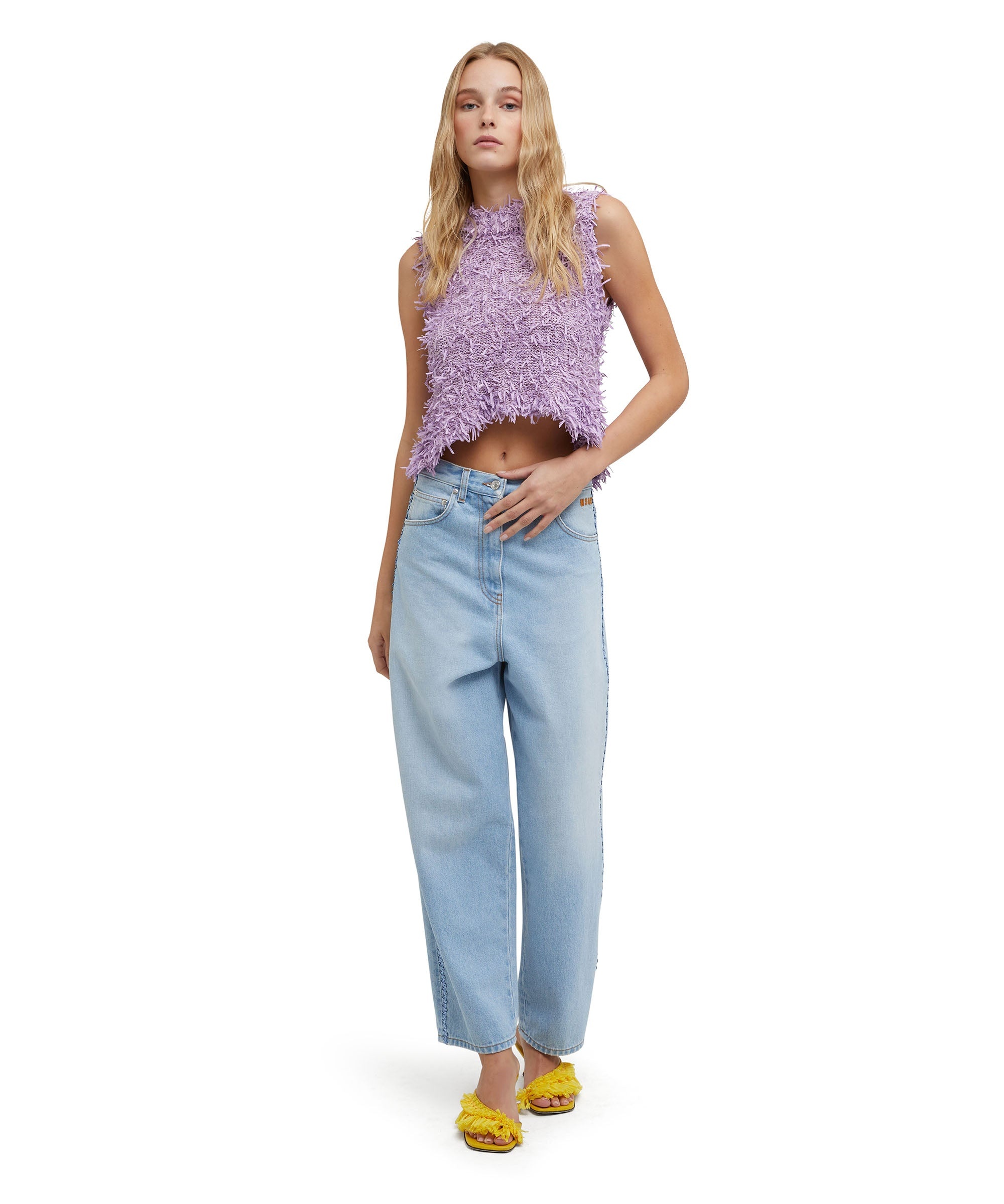 Cotton ribbon sleeveless top - 5