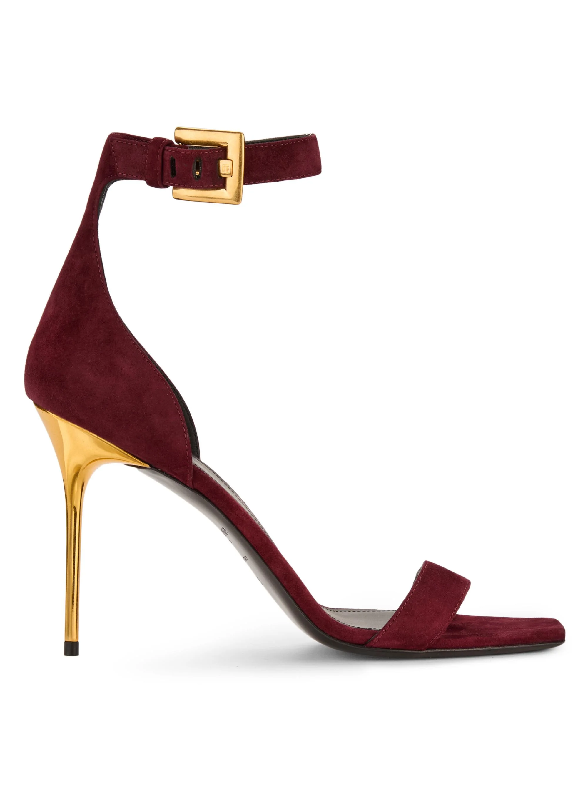 Women's Uma 95MM Stiletto Suede Sandals - Bordeaux - 1
