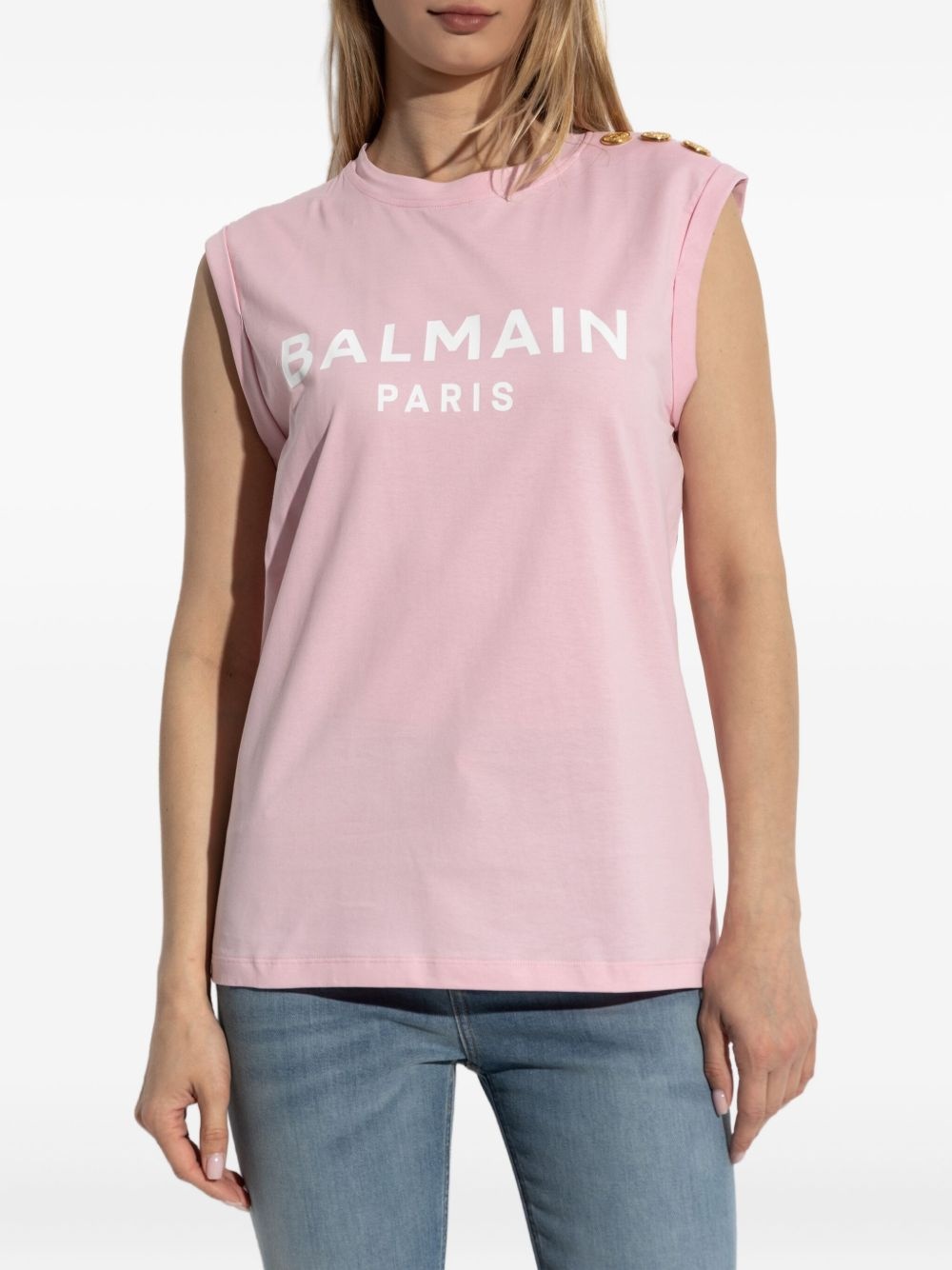 logo-print tank top - 3