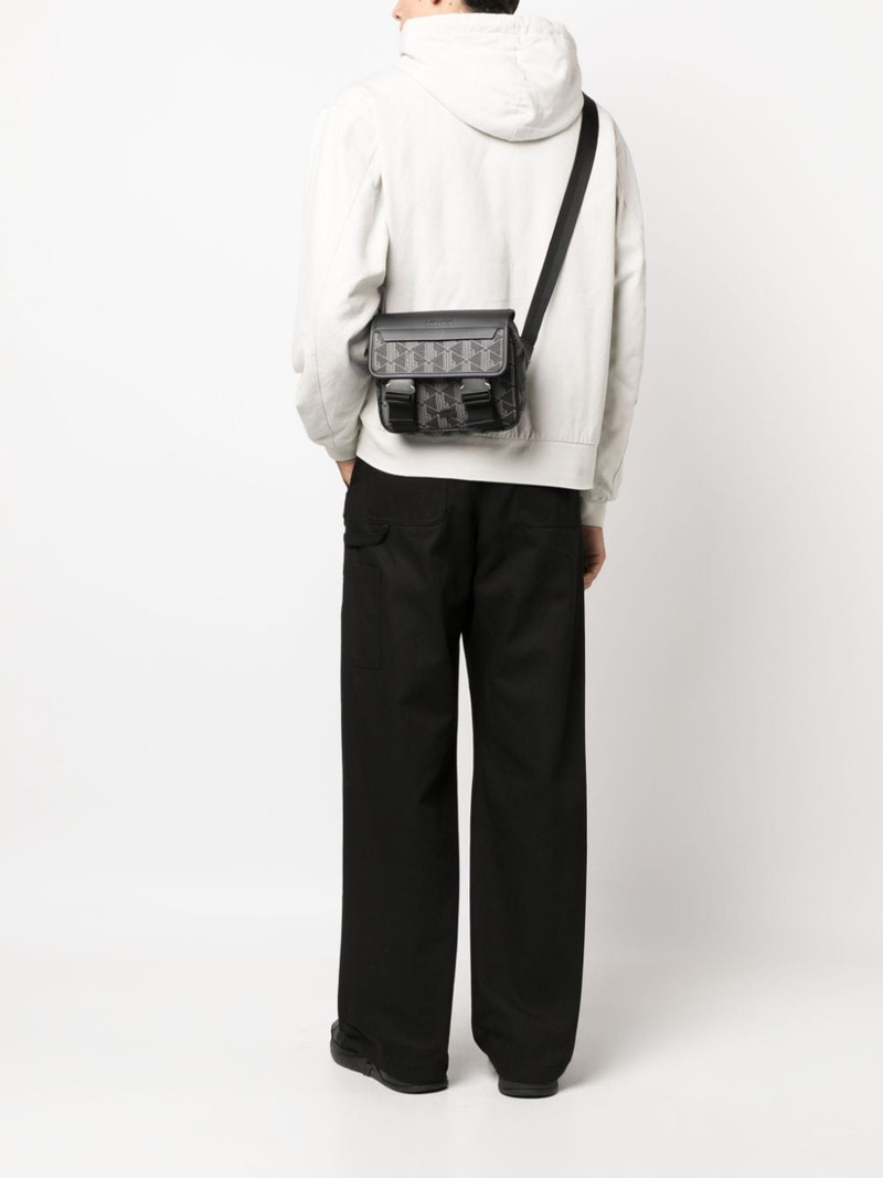 LACOSTE The Blend monogram-pattern messenger bag outlook