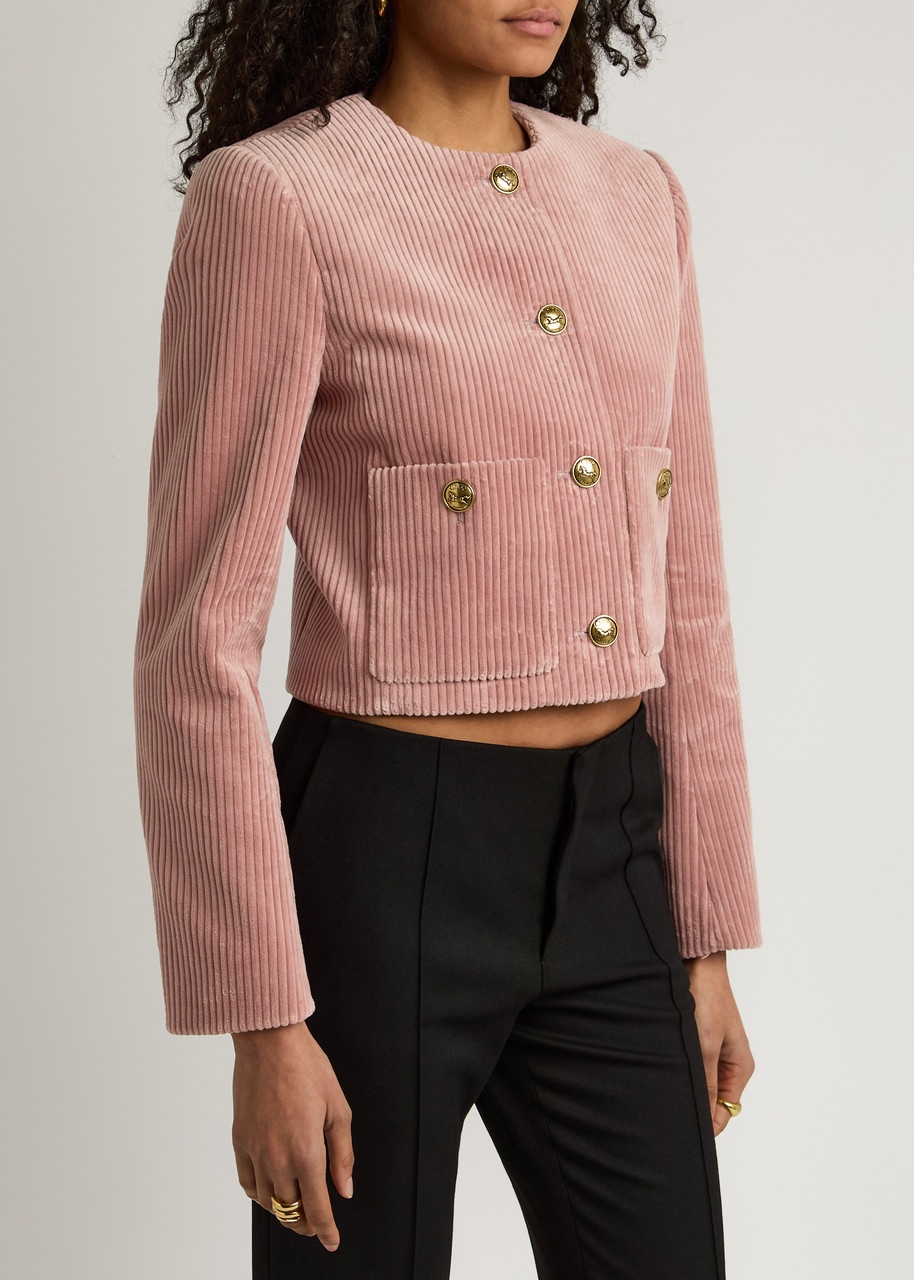 【Chloe】Cropped corduroy jacket Chloé Cropped Boxy Jacket In Velvet | Chloé US