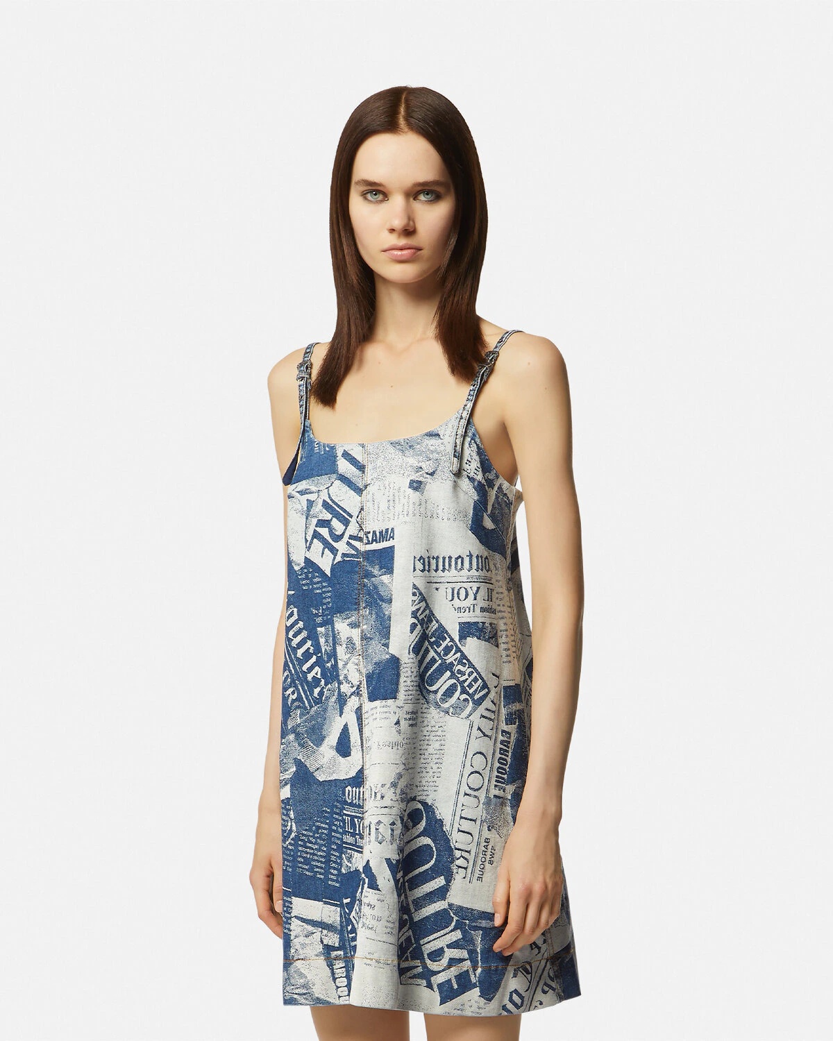 Magazine Denim Mini Dress - 4