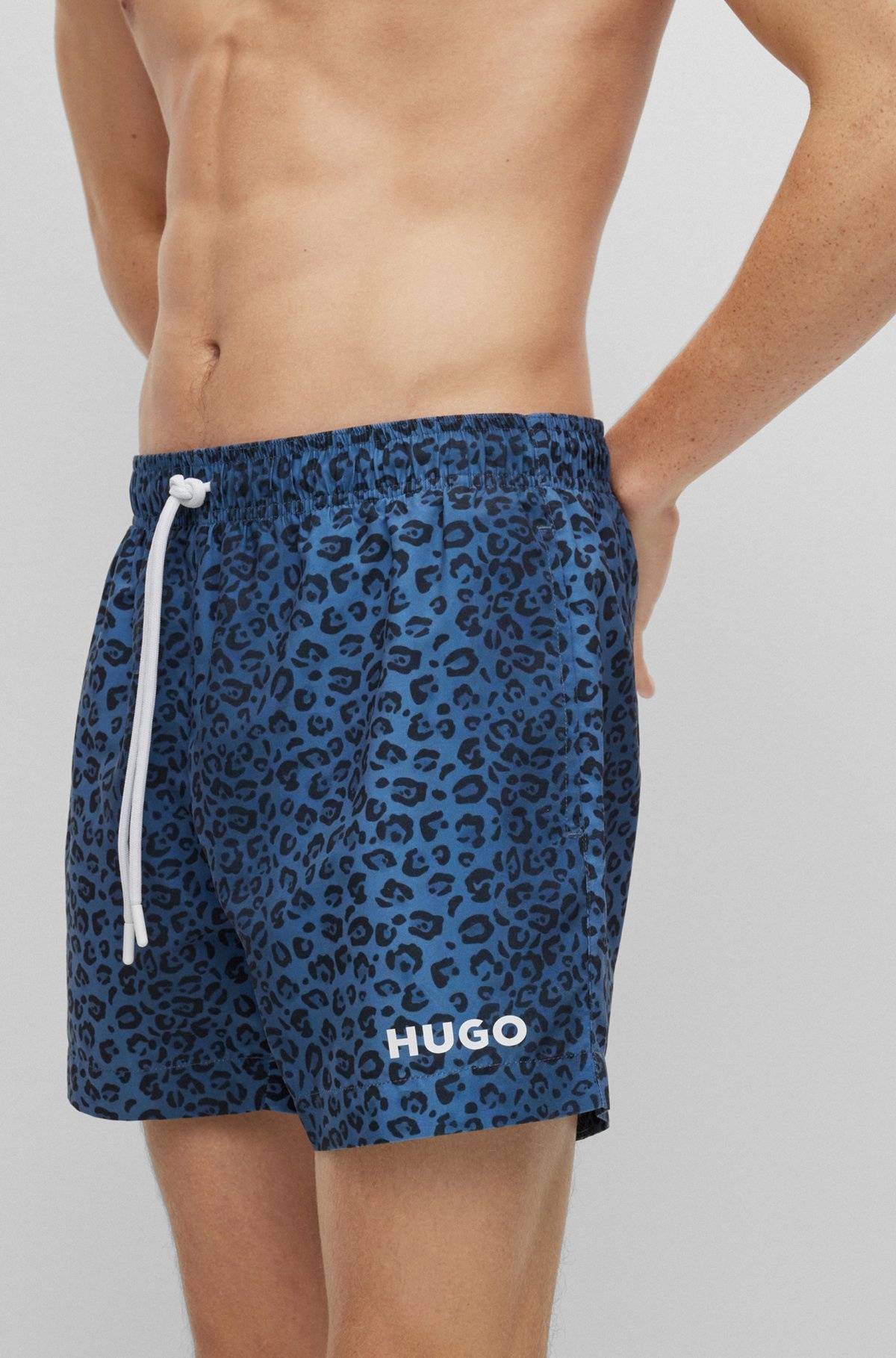 QUICK-DRY ANIMAL-PRINT SWIM SHORTS - 3