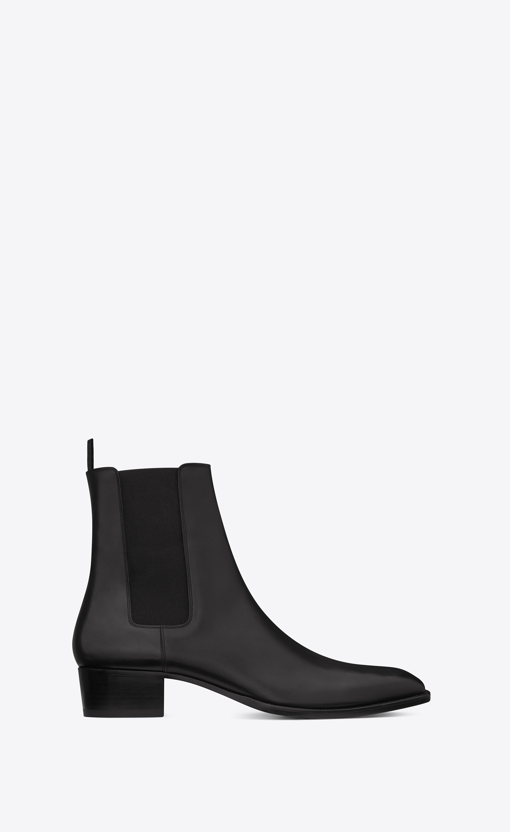 Saint Laurent Wyatt Patent-leather Boots - Men - Black Boots - EU 42