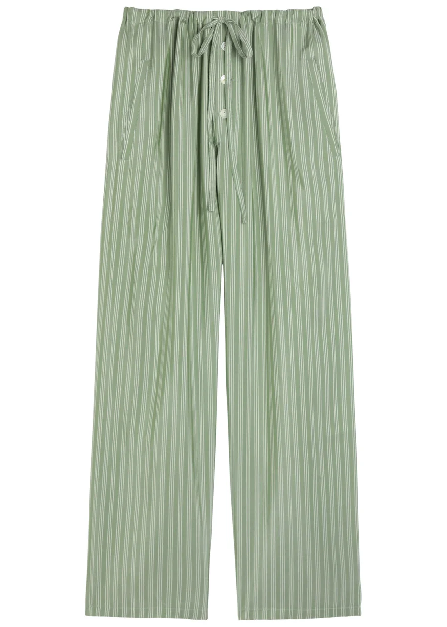 Bode Sylvan Striped Silk Trousers - 1