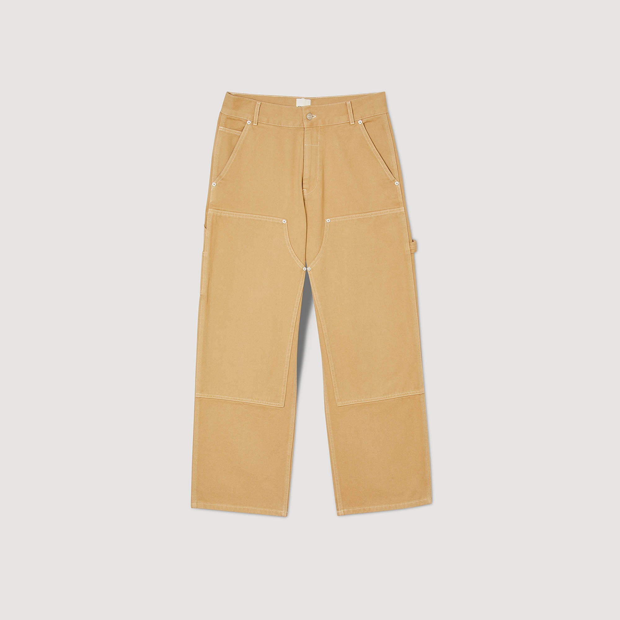 COTTON CANVAS CARPENTER TROUSERS - 1